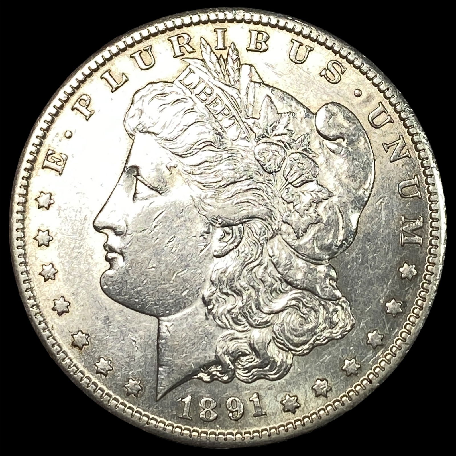 1891-S Silver Morgan Dollar CLOSELY UNCIRCULATED: 1891-S Silver Morgan Dollar CLOSELY UNCIRCULATED