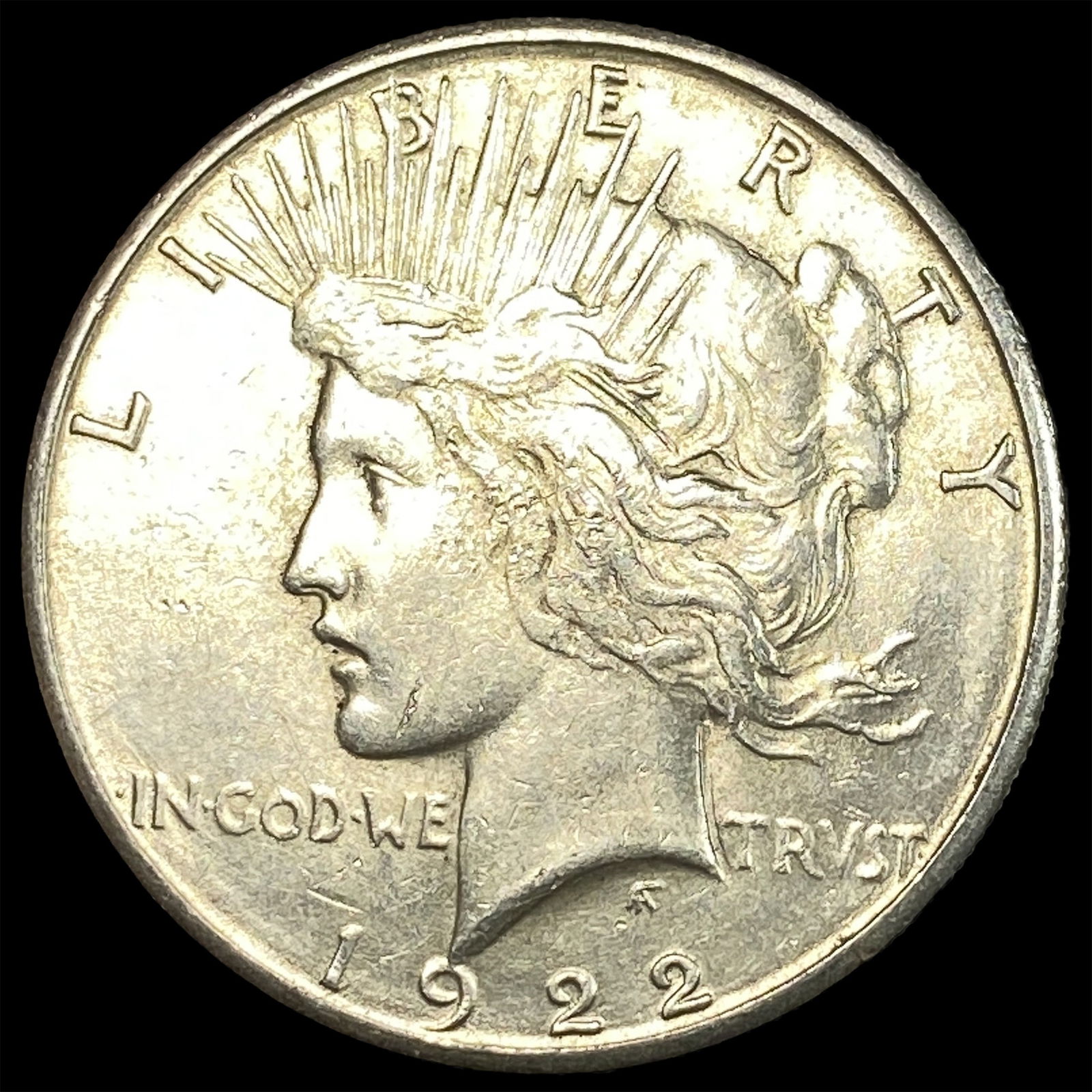 1922-S Silver Peace Dollar CHOICE AU: 1922-S Silver Peace Dollar CHOICE AU