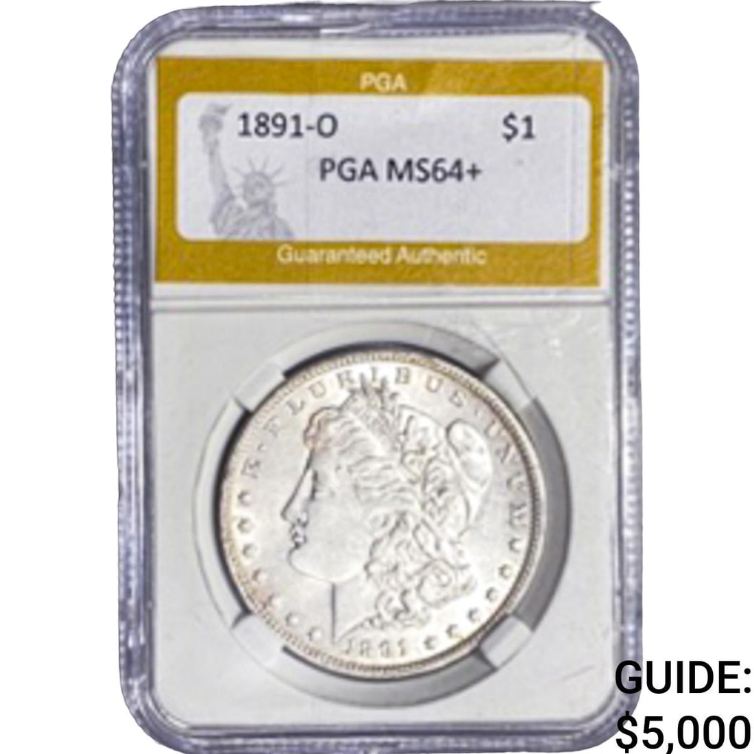 1891-O Morgan Silver Dollar PGA MS64+: 1891-O Morgan Silver Dollar PGA MS64+