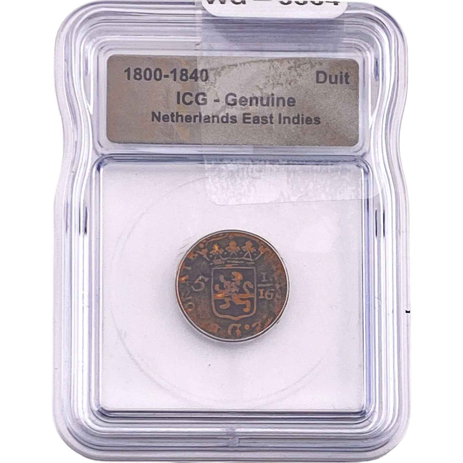 1800-1840 Netherlands East Indies Bronze Duit ICG Genuine (1 of 2)