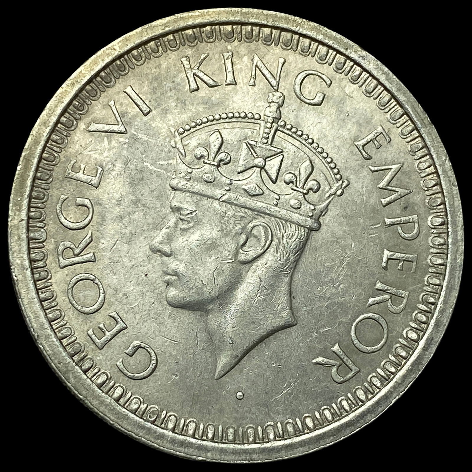 1945 India Silver Rupee CLOSELY UNCIRCULATED (1 of 2)