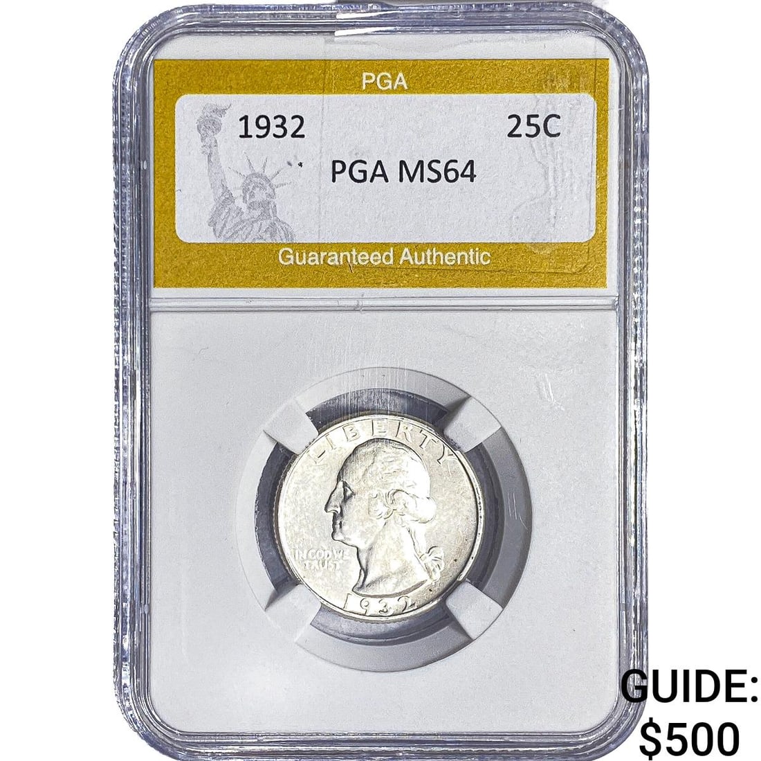 1932 Washington Silver Quarter PGA MS64: 1932 Washington Silver Quarter PGA MS64