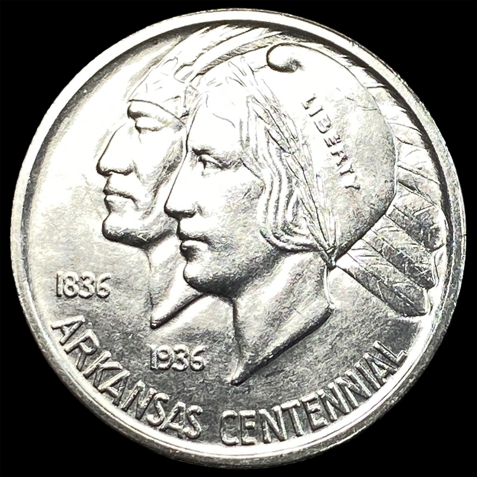 1936-S Arkansas Centennial Silver Half Dollar UNCIRCULATED (1 of 2)