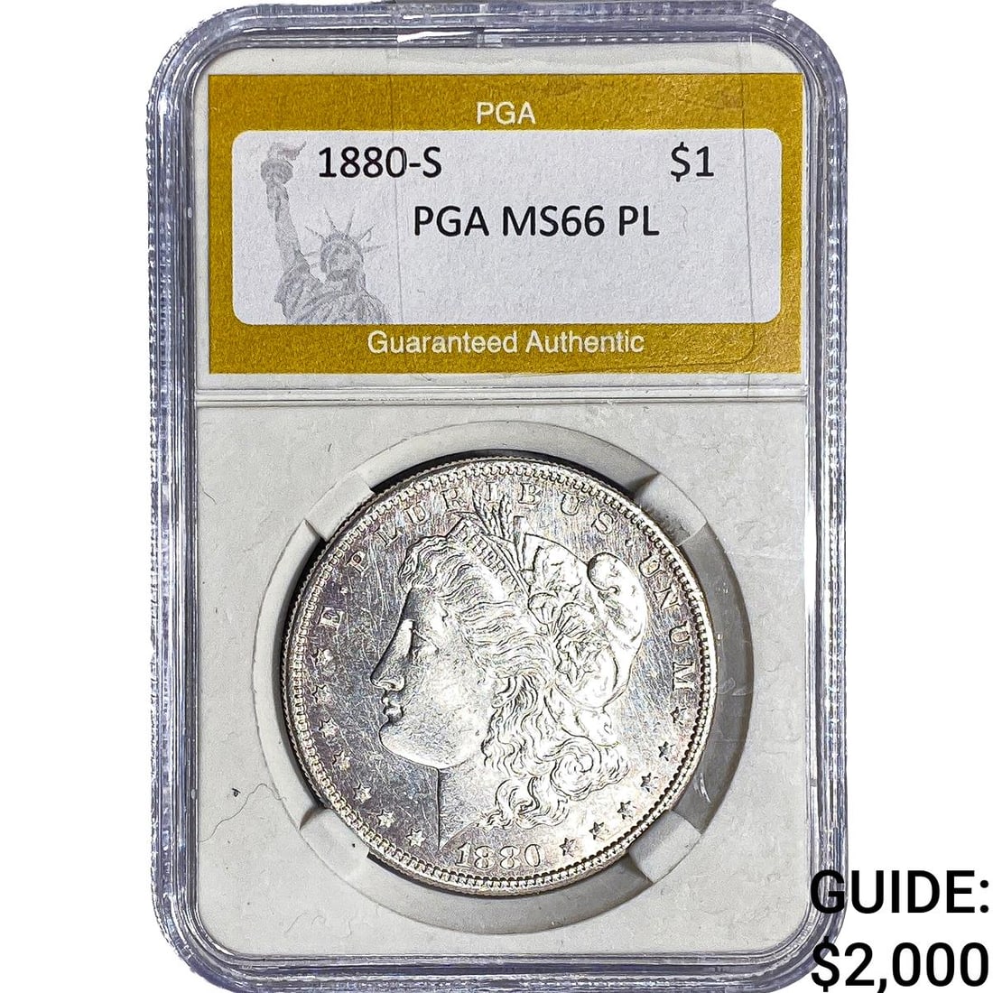 1880-S Morgan Silver Dollar PGA MS66 PL (1 of 2)