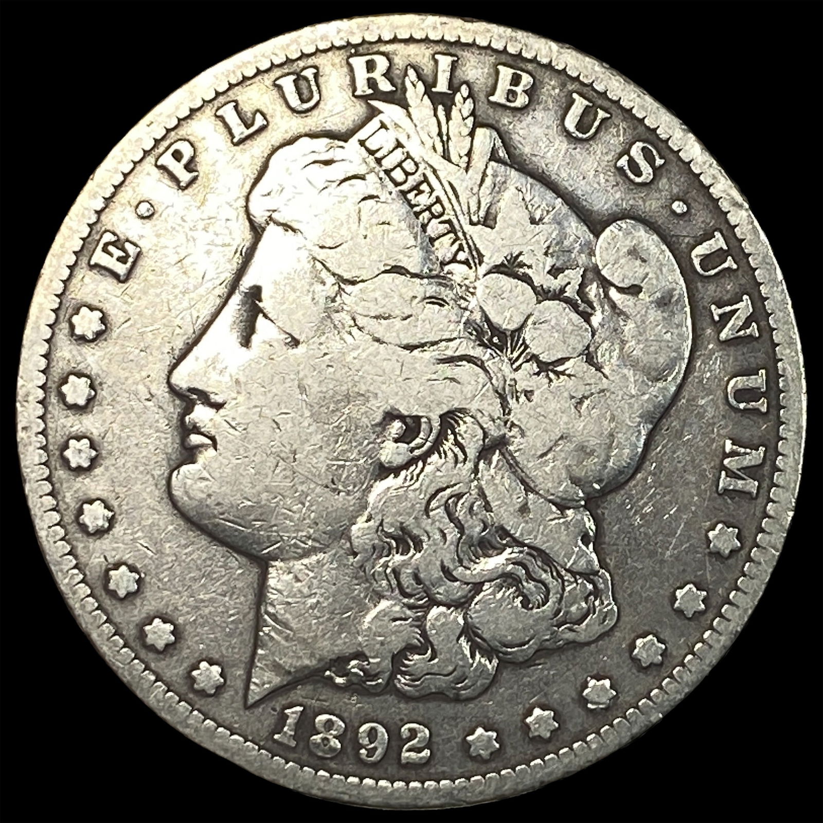 1892-S Silver Morgan Dollar LIGHTLY CIRCULATED: 1892-S Silver Morgan Dollar LIGHTLY CIRCULATED