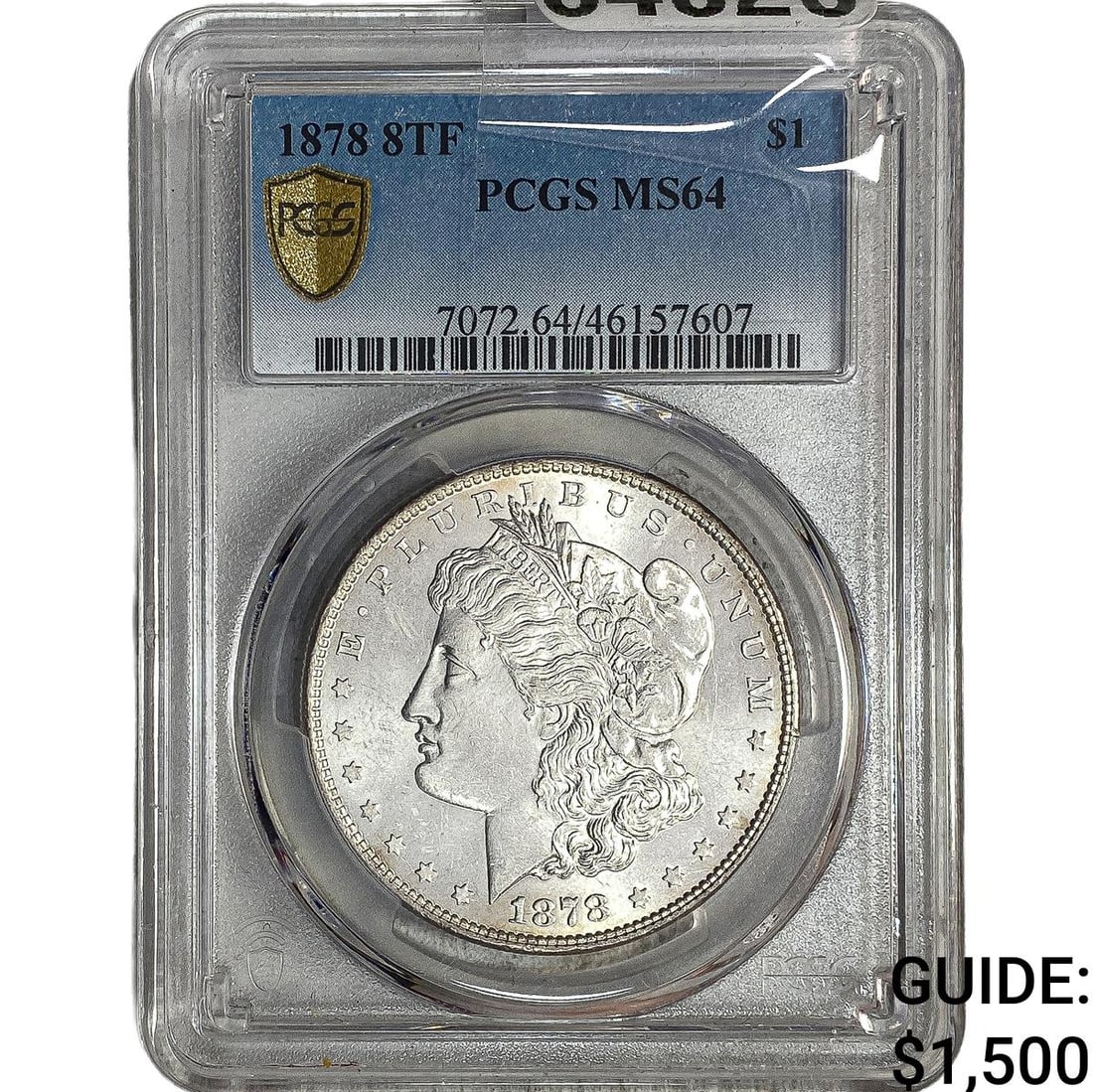 1878 8TF Morgan Silver Dollar PCGS MS64: 1878 8TF Morgan Silver Dollar PCGS MS64