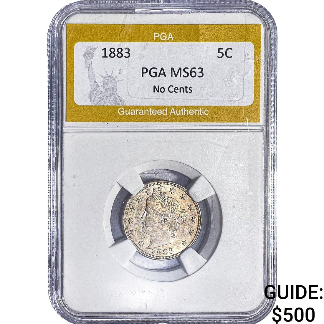 1883 Liberty Victory Nickel PGA MS63 No Cents: 1883 Liberty Victory Nickel PGA MS63 No Cents