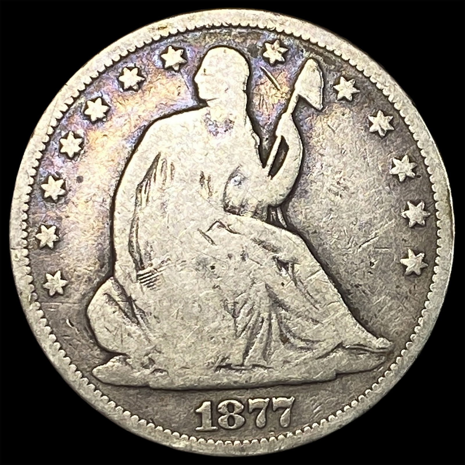 1877-CC Silver Half Dollar NICELY CIRCULATED: 1877-CC Silver Half Dollar NICELY CIRCULATED