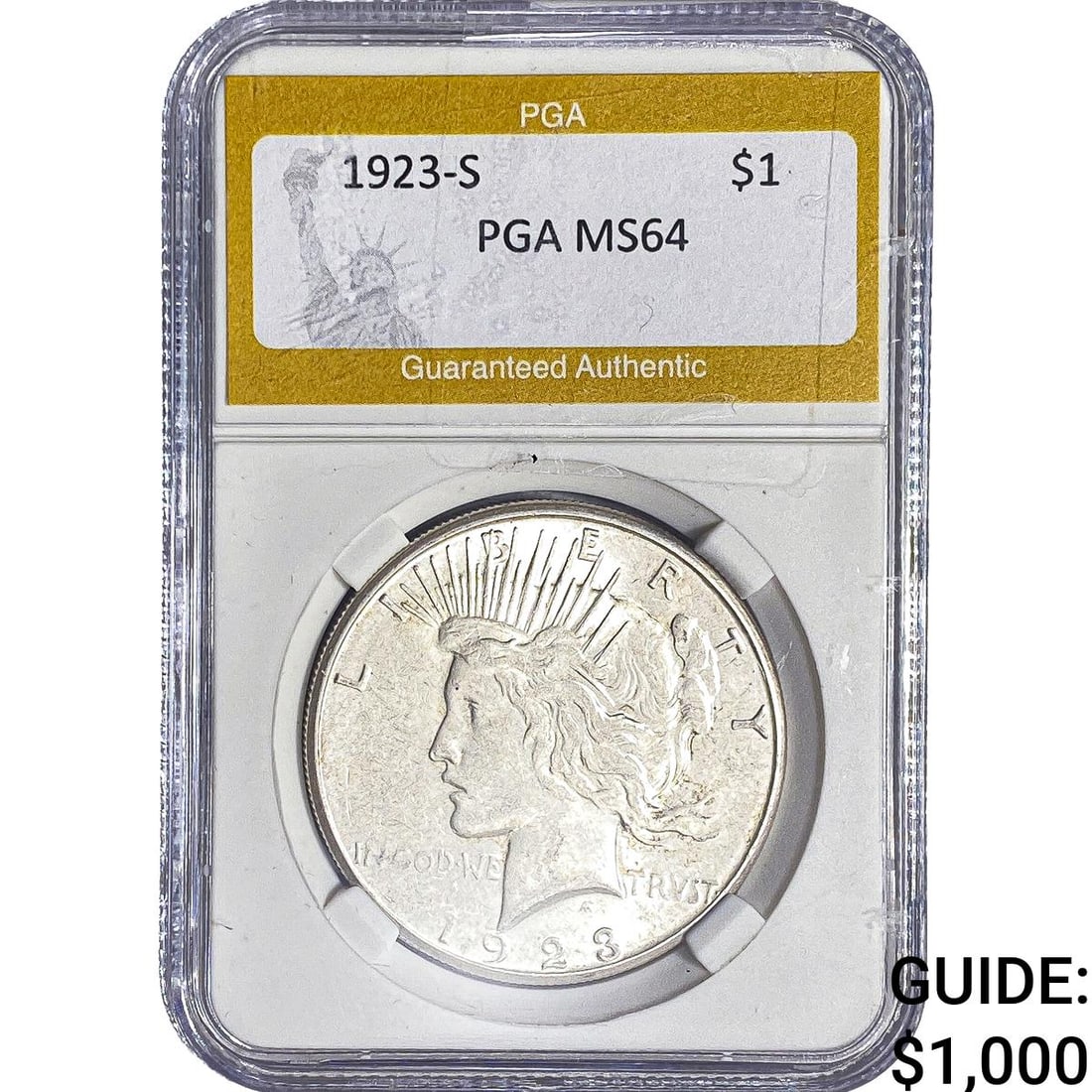 1923-S Silver Peace Dollar PGA MS64 (1 of 2)