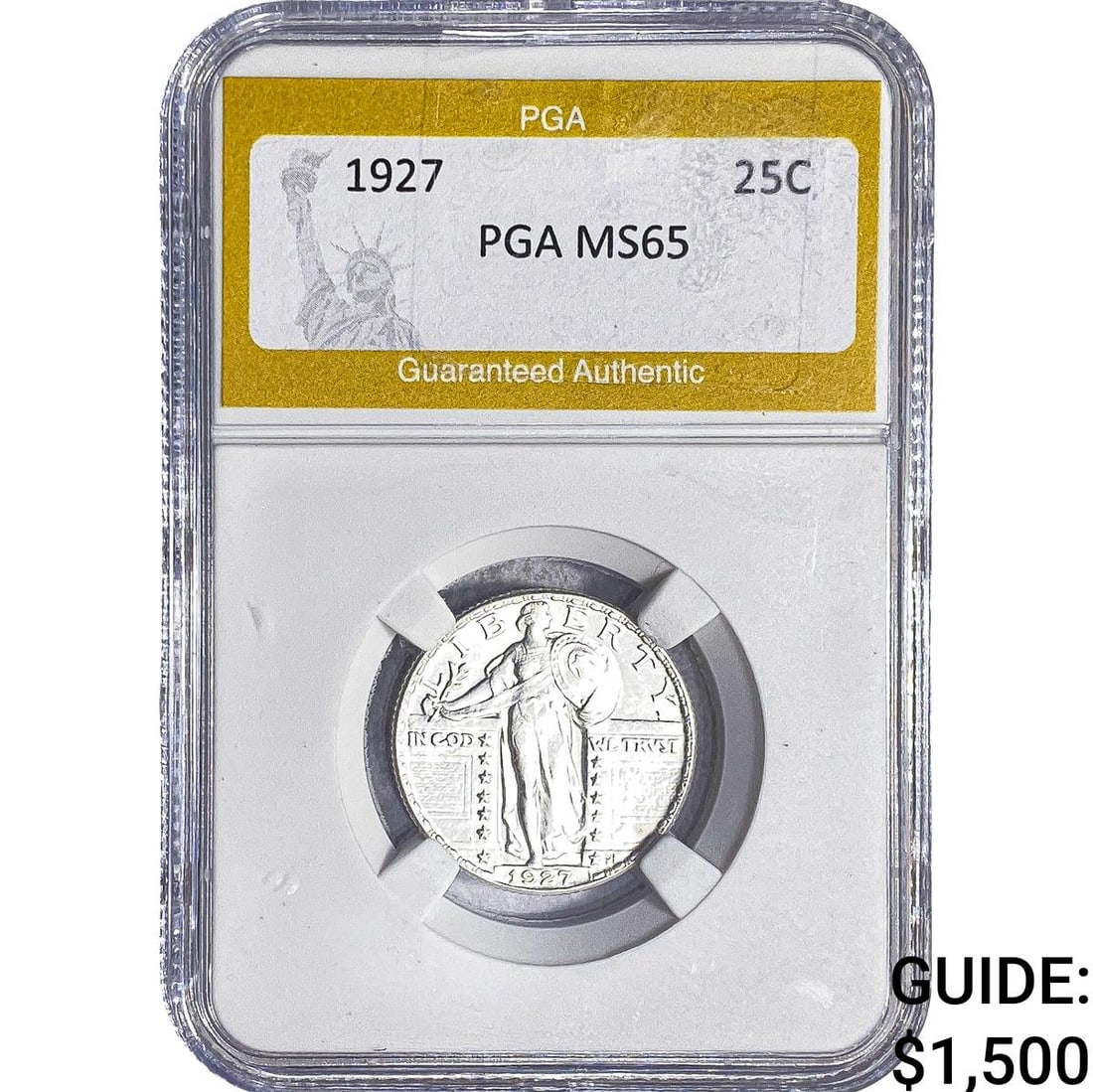 1927 Standing Liberty Quarter PGA MS65: 1927 Standing Liberty Quarter PGA MS65
