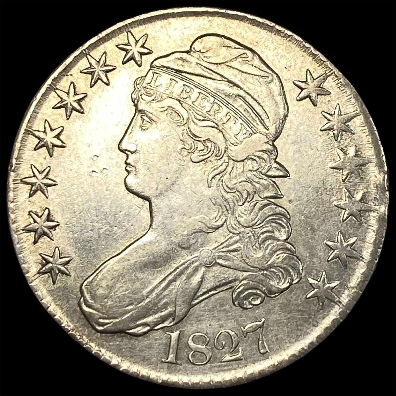 1827 Capped Bust Half Dollar CLOSELY UNCIRCULATED (1 of 2)