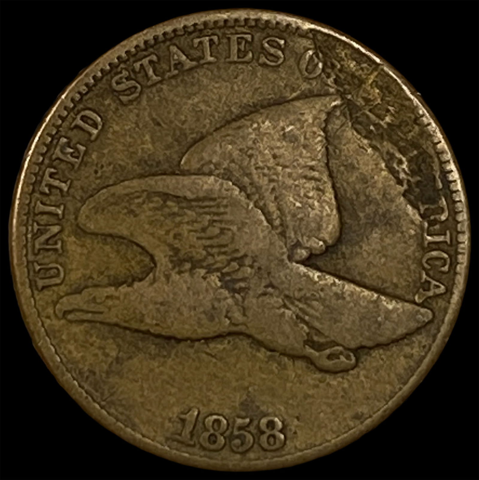 1858 Copper-Nickel Flying Eagle Cent LIGHTLY CIRCULATED (1 of 2)