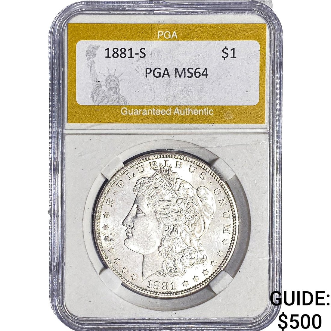 1881-S Morgan Silver Dollar PGA MS64 (1 of 2)