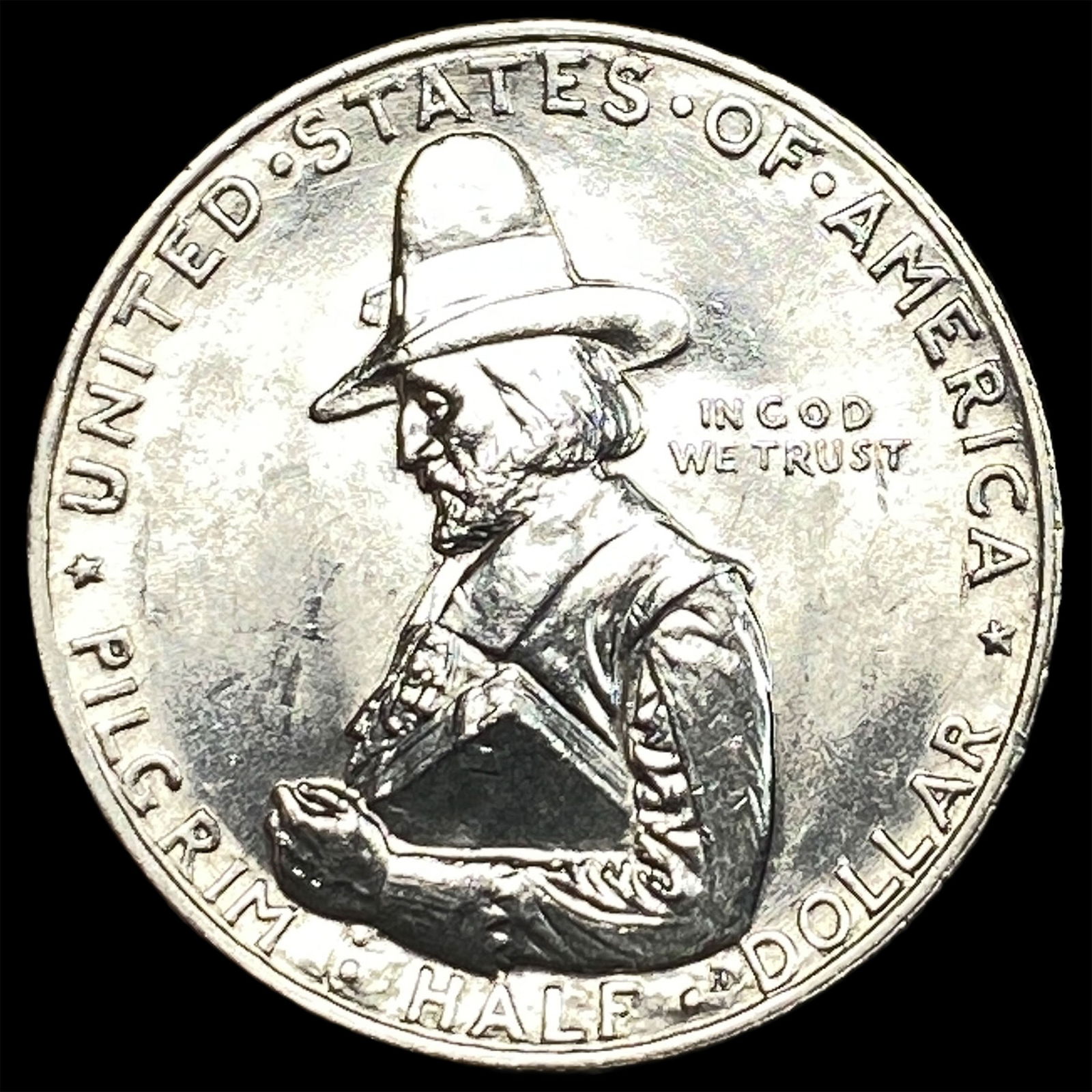 1920-D Silver Pilgrim Tercentenary Half Dollar UNCIRCULATED (1 of 2)