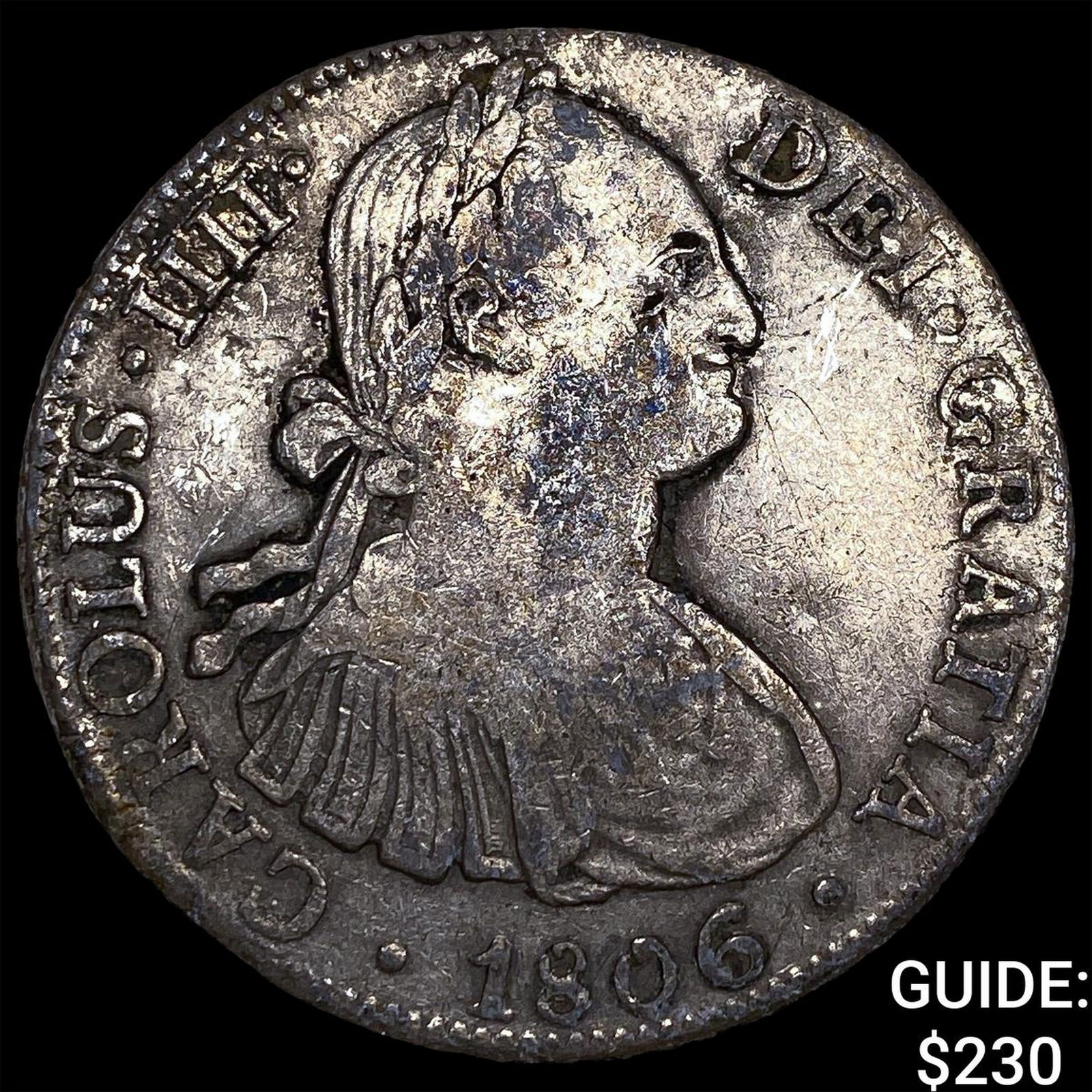 1806 Mexico Silver 8 Reales NEARLY UNCIRCULATED: 1806 Mexico Silver 8 Reales NEARLY UNCIRCULATED