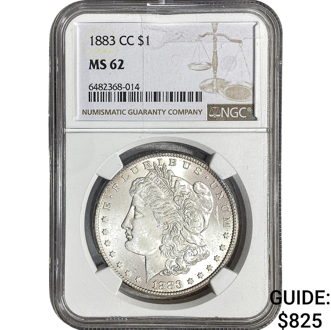 1883-CC Morgan Silver Dollar NGC MS62: 1883-CC Morgan Silver Dollar NGC MS62