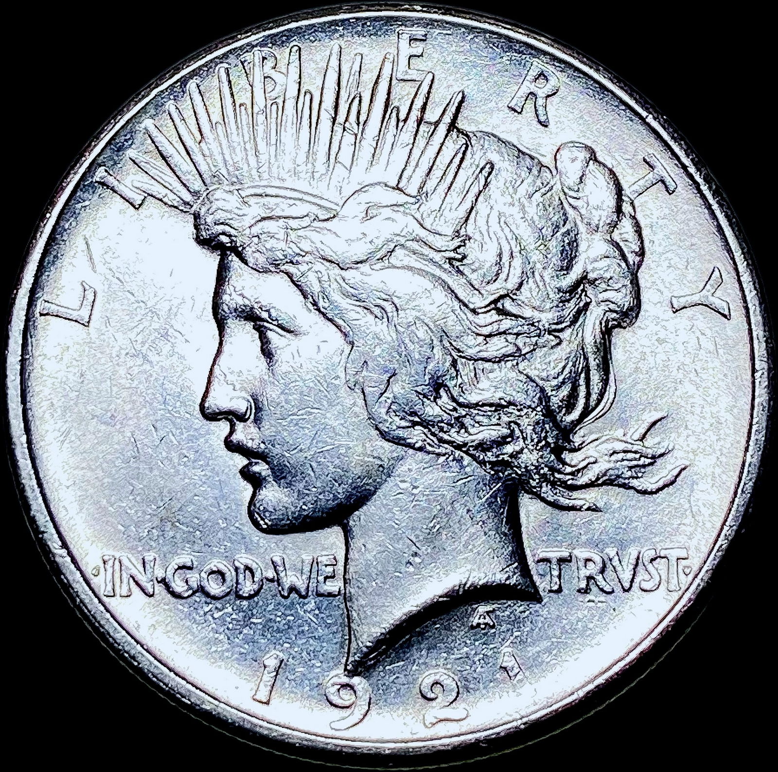 1921 Silver Peace Dollar CHOICE AU: 1921 Silver Peace Dollar CHOICE AU