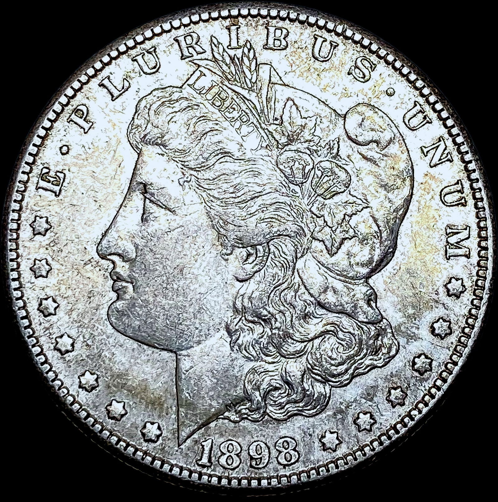 1898-S Silver Morgan Dollar CHOICE AU: 1898-S Silver Morgan Dollar CHOICE AU