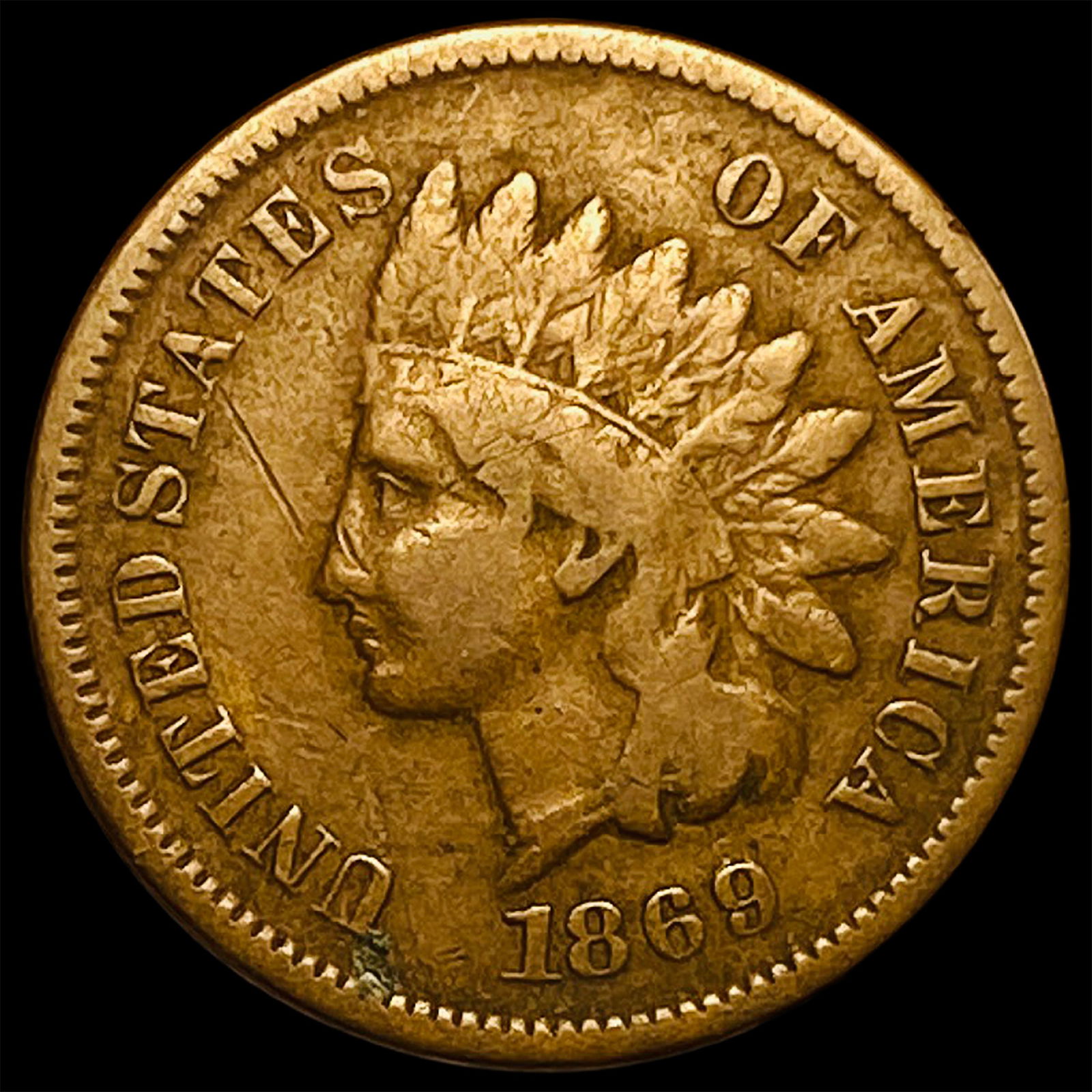 1869 Indian Head Cent LIGHTLY CIRCULATED: 1869 Indian Head Cent LIGHTLY CIRCULATED