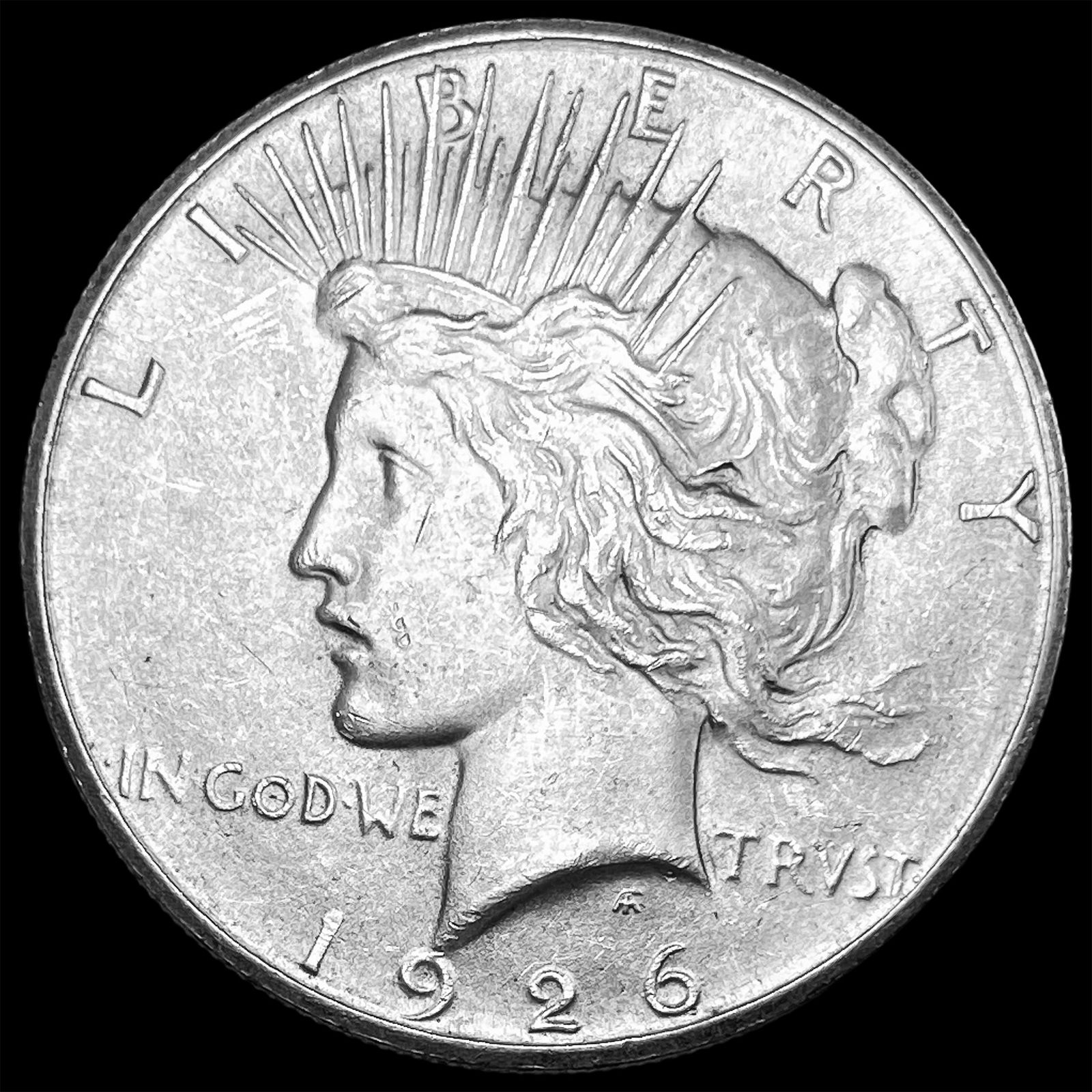 1926-S Silver Peace Dollar CHOICE AU: 1926-S Silver Peace Dollar CHOICE AU