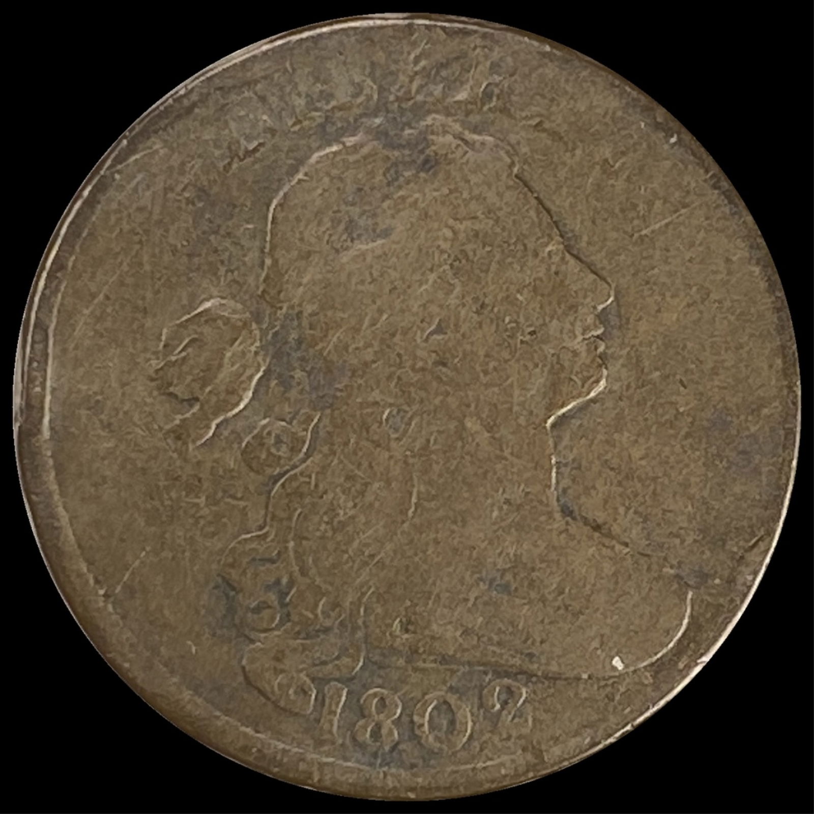 1802 Draped Bust Large Cent NICELY CIRCULATED (1 of 2)