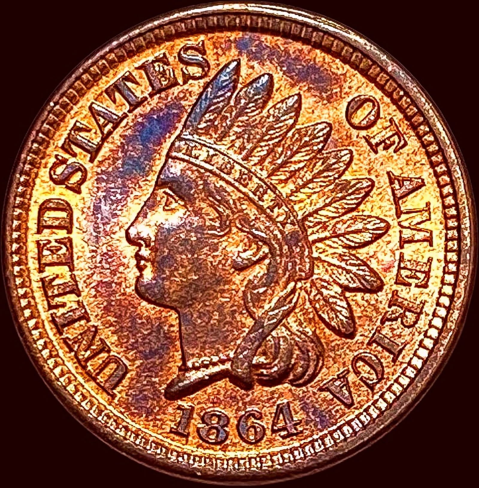 1864 RB Indian Head Cent CHOICE BU (1 of 2)