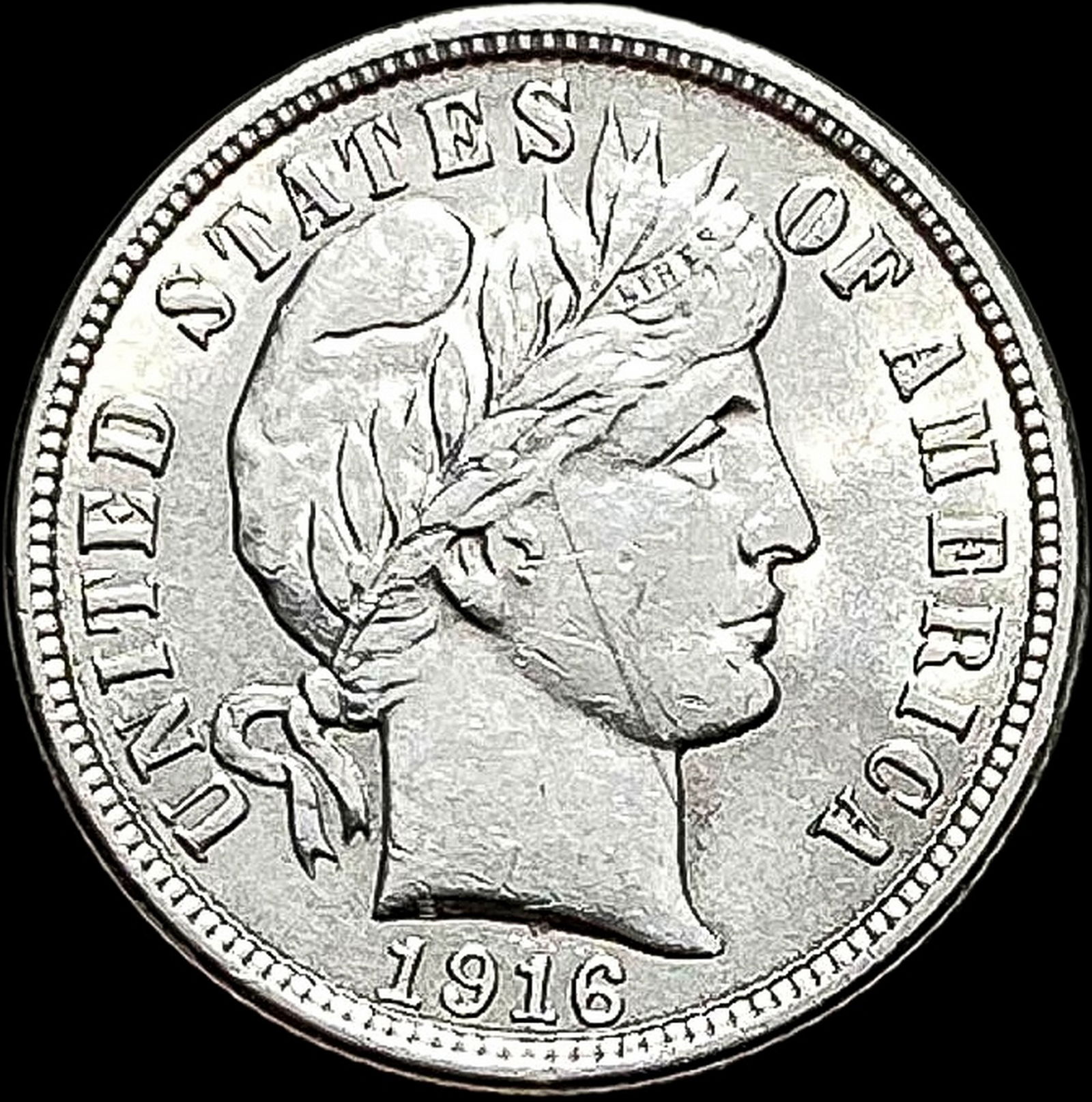 1916 Silver Barber Dime CLOSELY UNCIRCULATED (1 of 2)