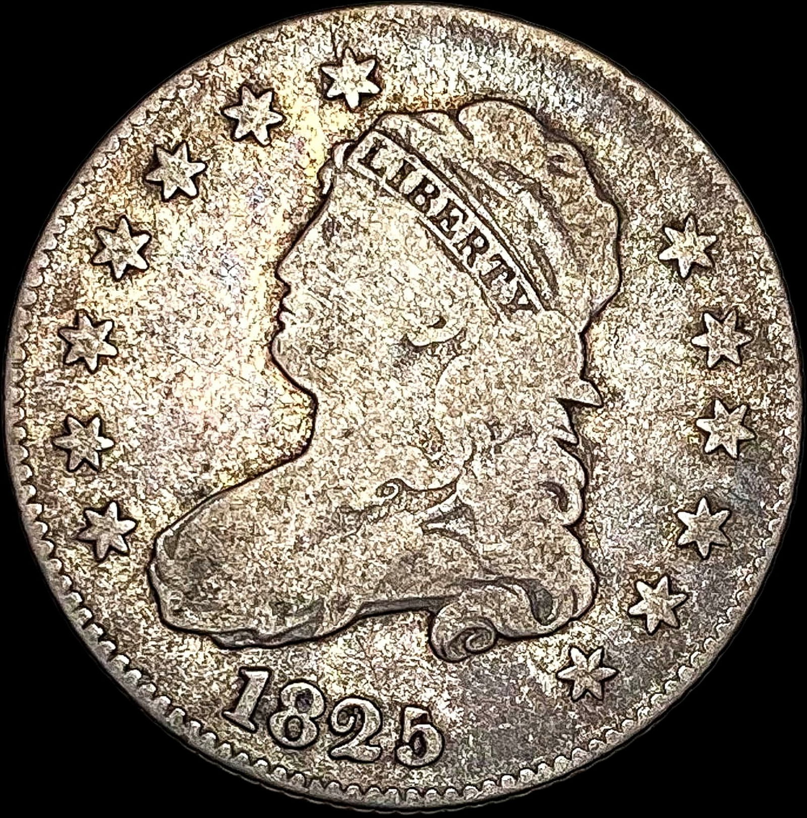 1825 Capped Bust Silver Quarter NICELY CIRCULATED: 1825 Capped Bust Silver Quarter NICELY CIRCULATED