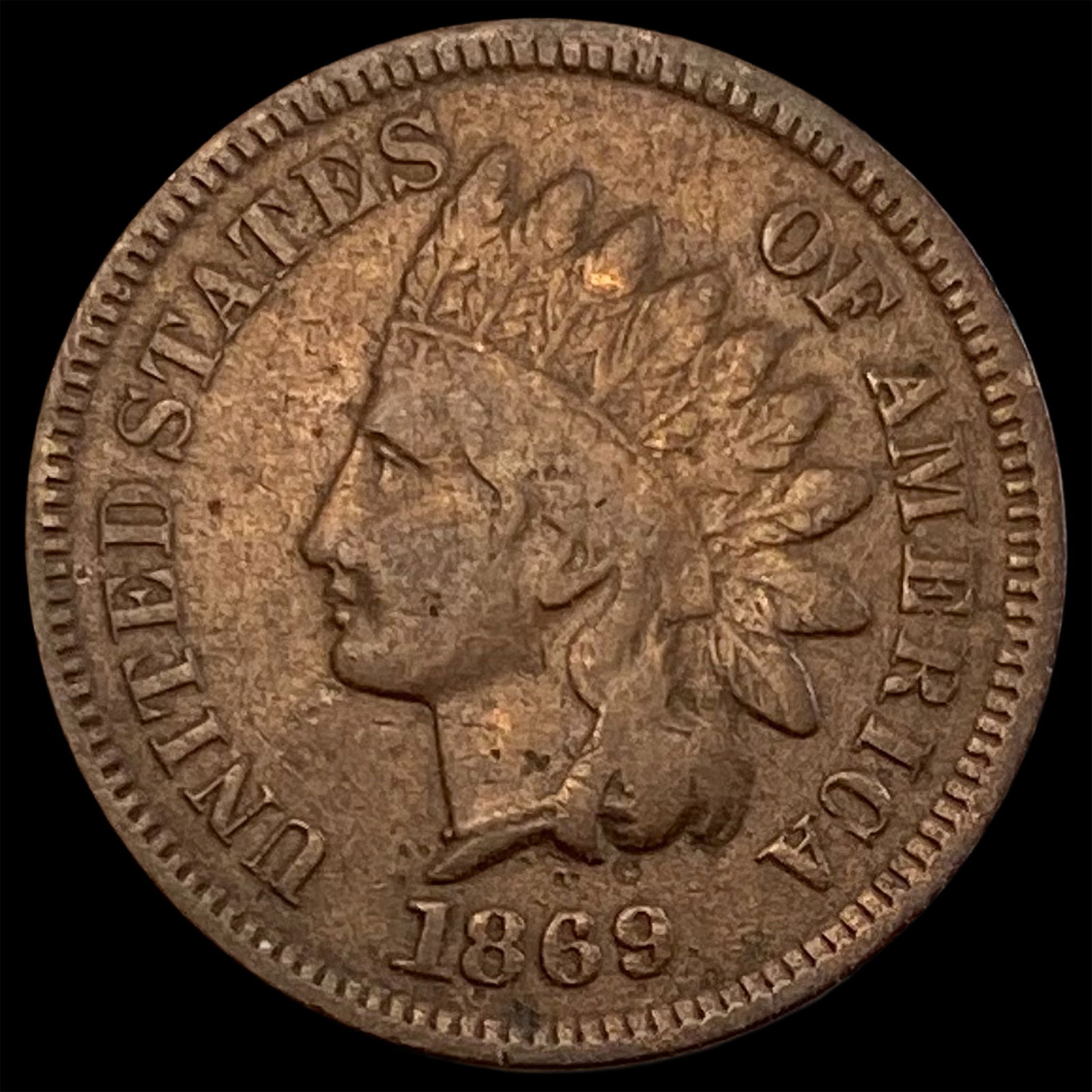 1869 Indian Head Cent NICELY CIRCULATED: 1869 Indian Head Cent NICELY CIRCULATED