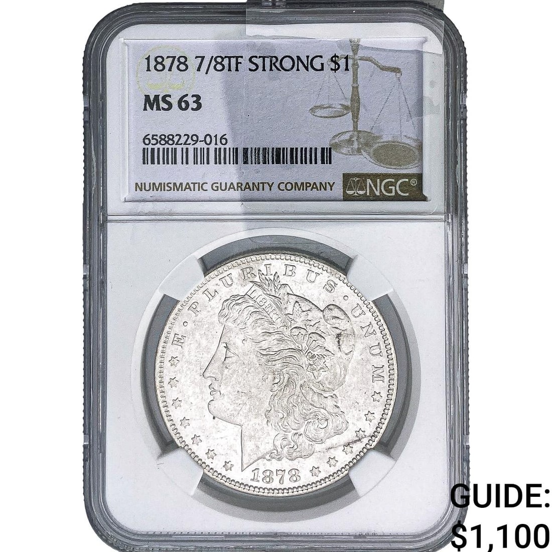 1878 7/8TF Morgan Silver Dollar NGC MS63 (1 of 2)