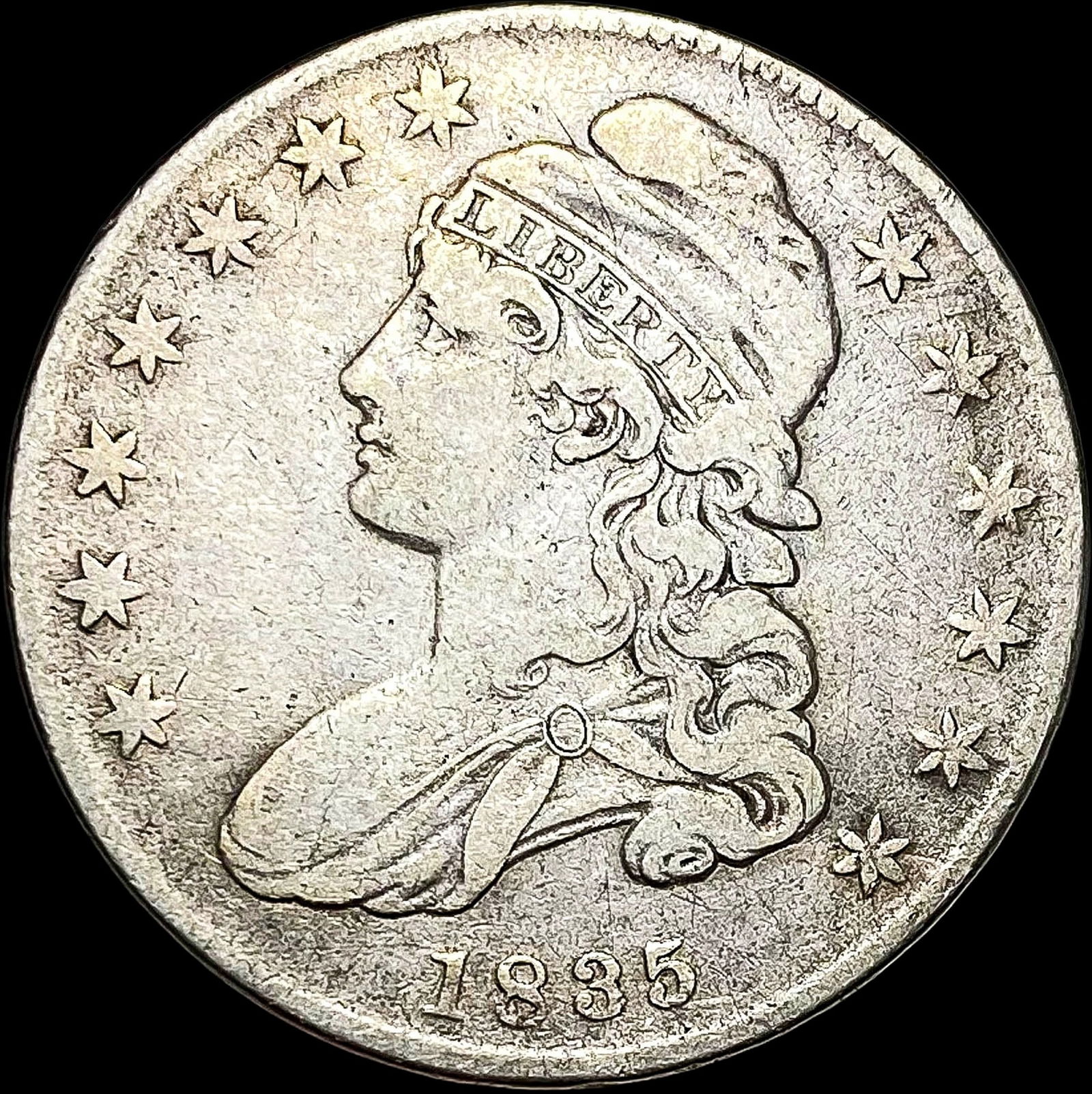 1835 Capped Bust Half Dollar LIGHTLY CIRCULATED (1 of 2)