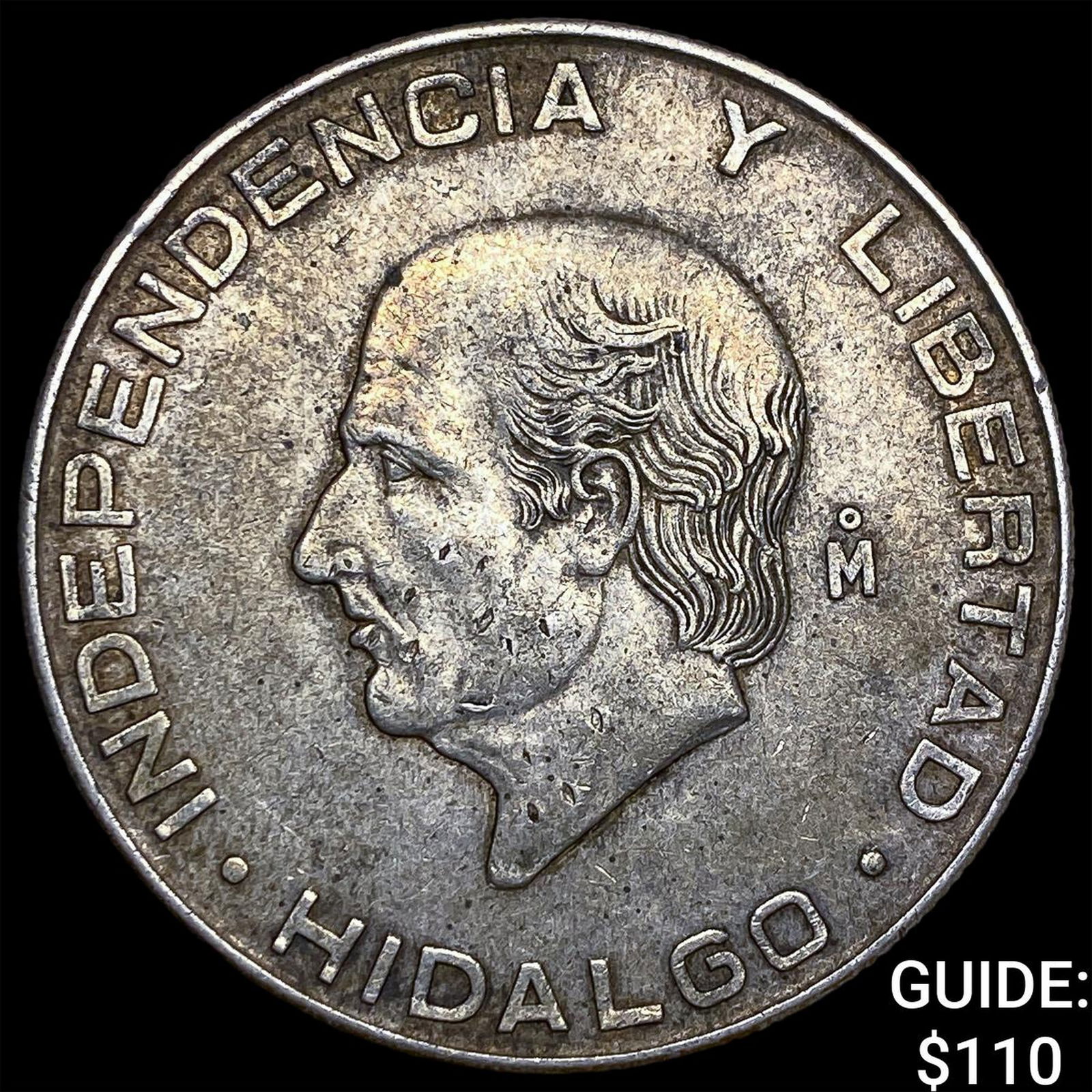 1955 Mexico Silver 5 Pesos CLOSELY UNCIRCULATED: 1955 Mexico Silver 5 Pesos CLOSELY UNCIRCULATED