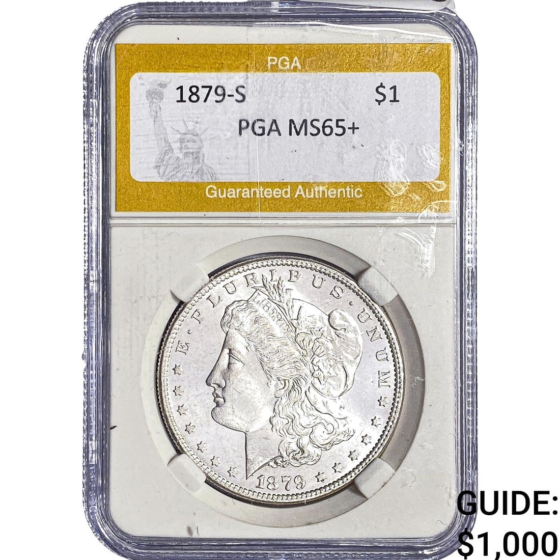 1879-S Morgan Silver Dollar PGA MS65+: 1879-S Morgan Silver Dollar PGA MS65+