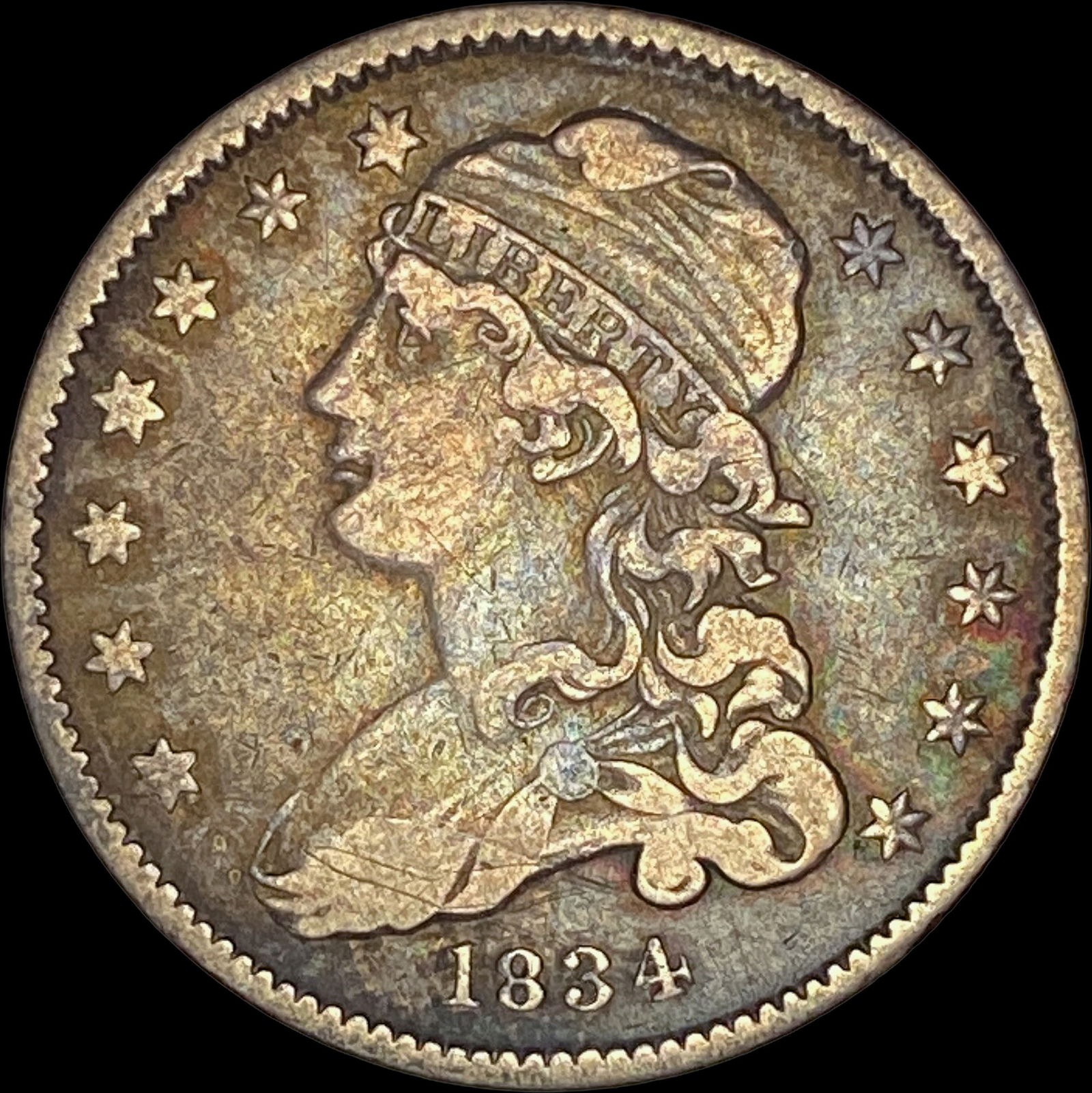 1834 Capped Bust Silver Quarter LIGHTLY CIRCULATED (1 of 2)