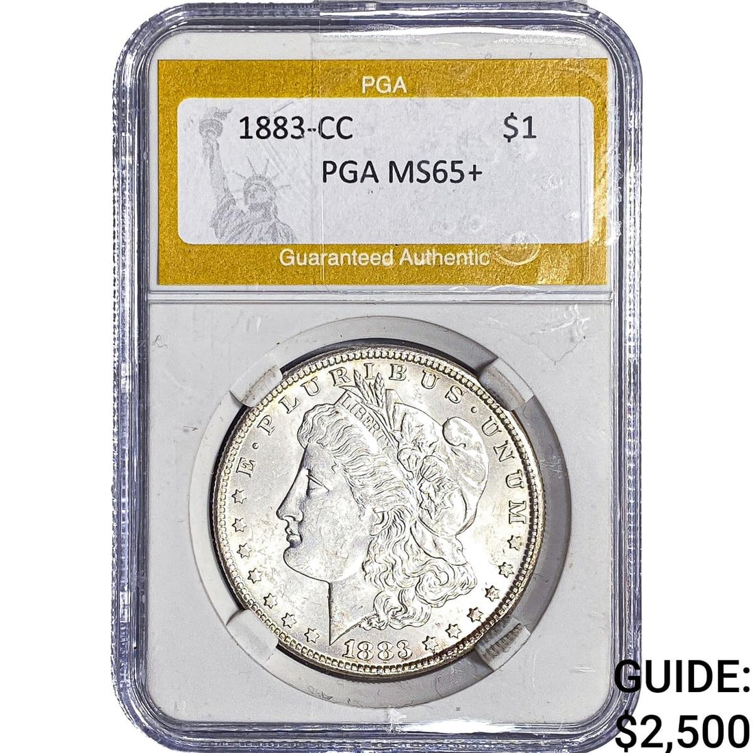 1883-CC Morgan Silver Dollar PGA MS65+: 1883-CC Morgan Silver Dollar PGA MS65+