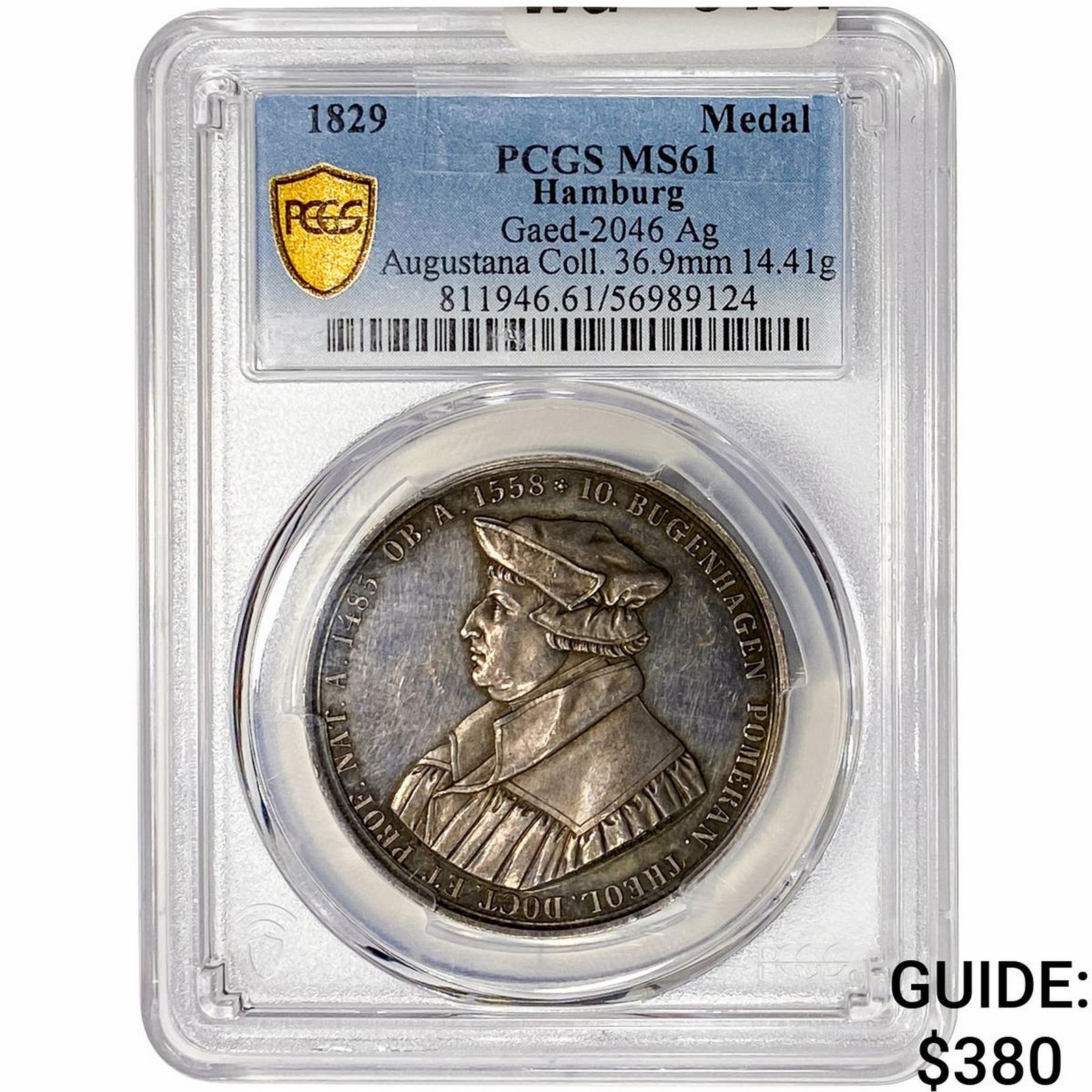 Hamburg, Silver Medal PCGS MS61: Hamburg, Silver Medal PCGS MS61