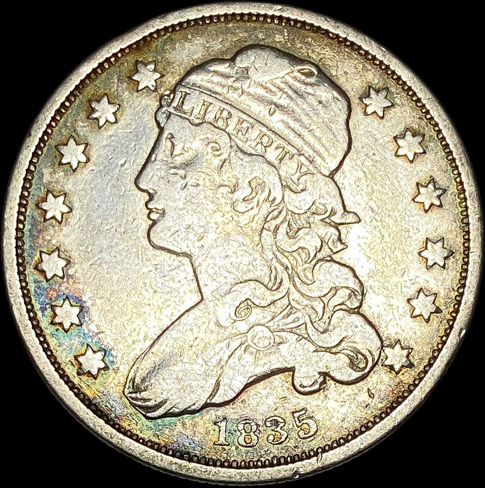 1835 Capped Bust Silver Quarter LIGHTLY CIRCULATED (1 of 2)