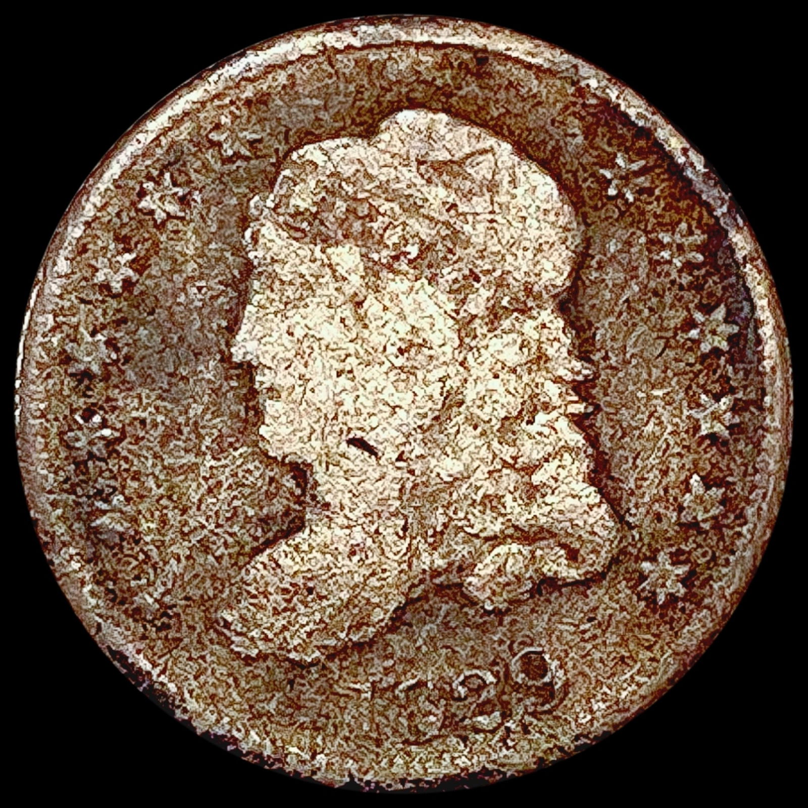 1829 Capped Bust Half Dime NICELY CIRCULATED: 1829 Capped Bust Half Dime NICELY CIRCULATED