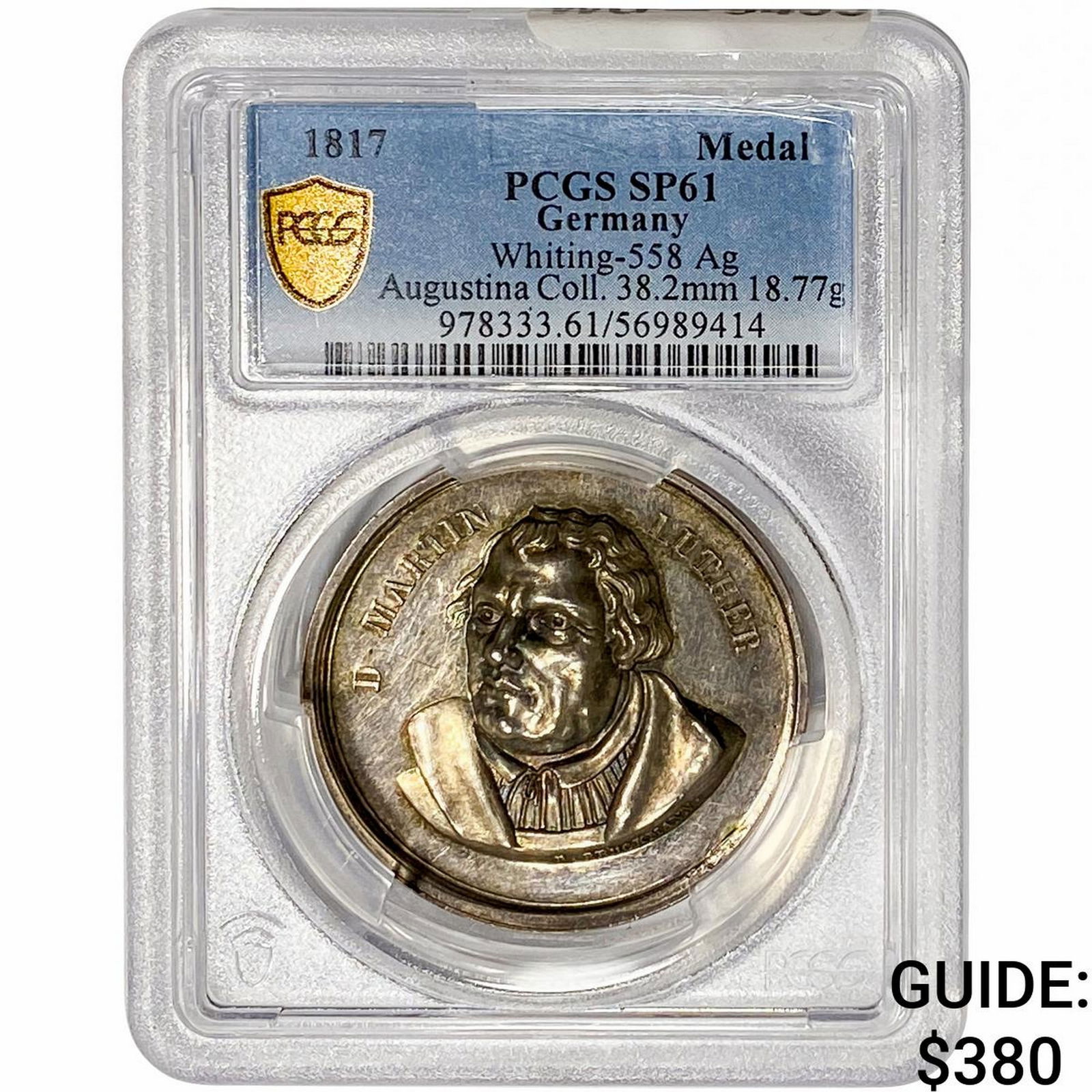 1817 Germany Silver Medal PCGS SP61: 1817 Germany Silver Medal PCGS SP61