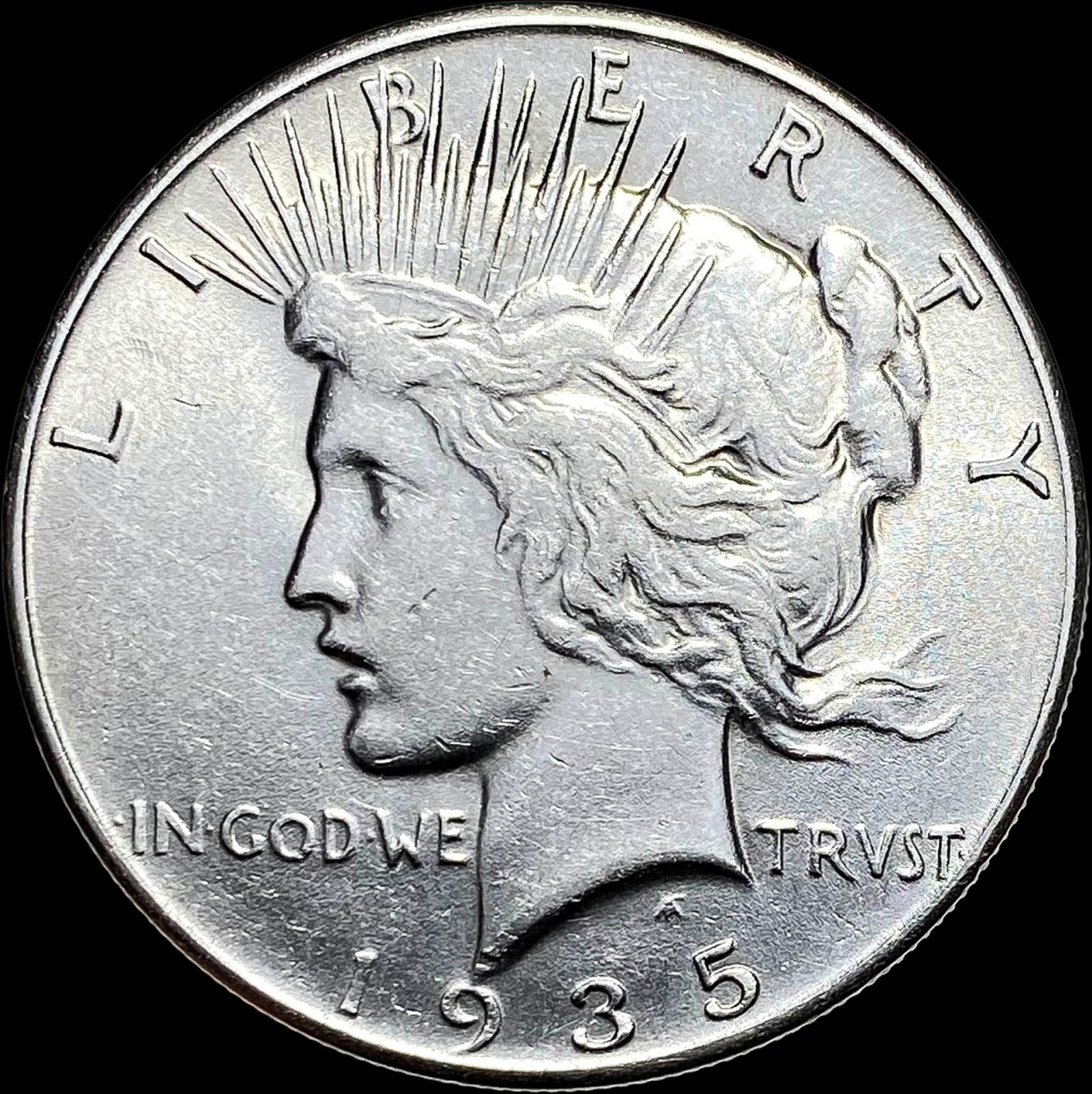 1935 Peace Silver Dollar ABOUT UNCIRCULATED: 1935 Peace Silver Dollar ABOUT UNCIRCULATED