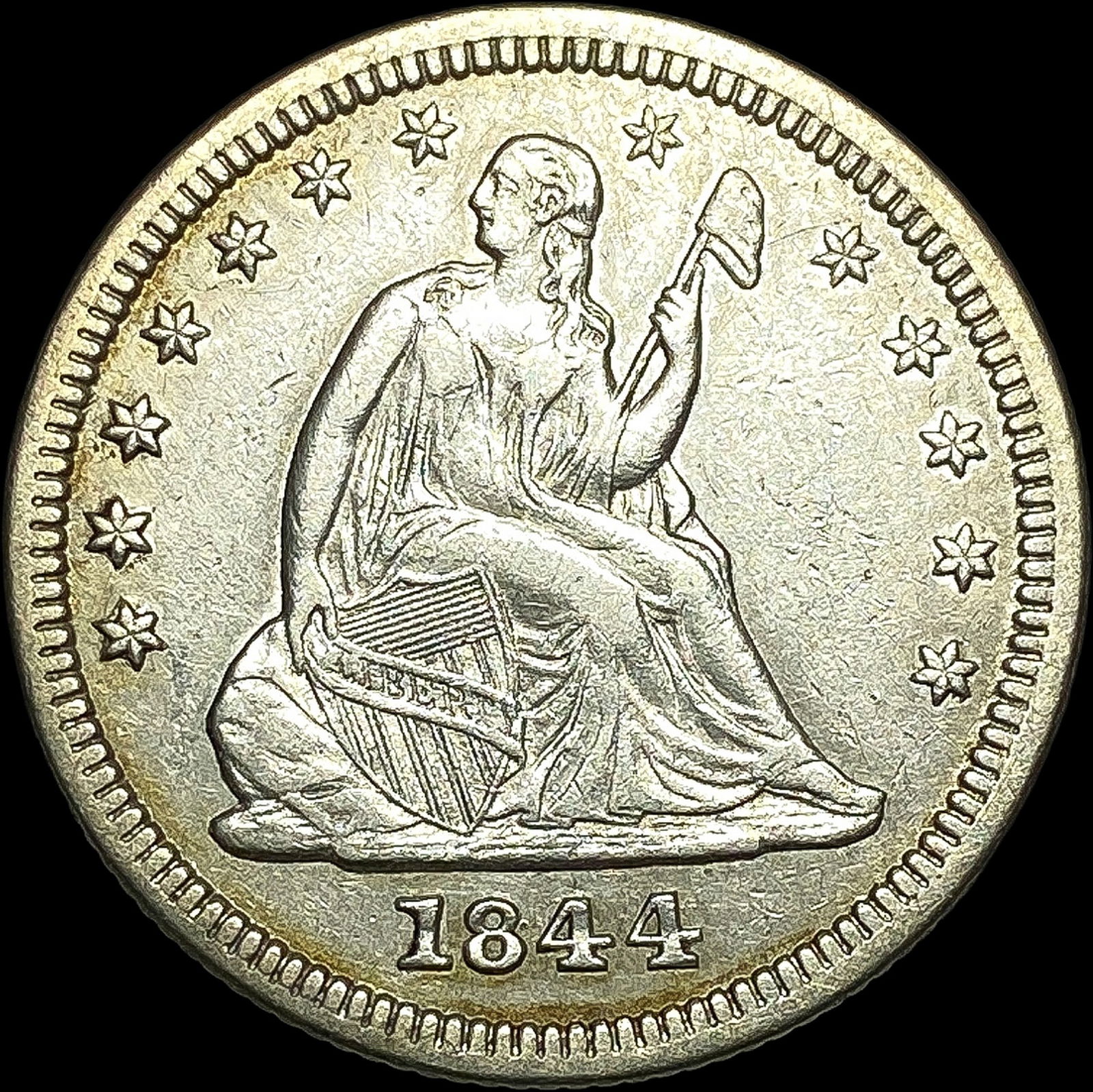 1844 Seated Liberty Quarter CLOSELY UNCIRCULATED (1 of 2)