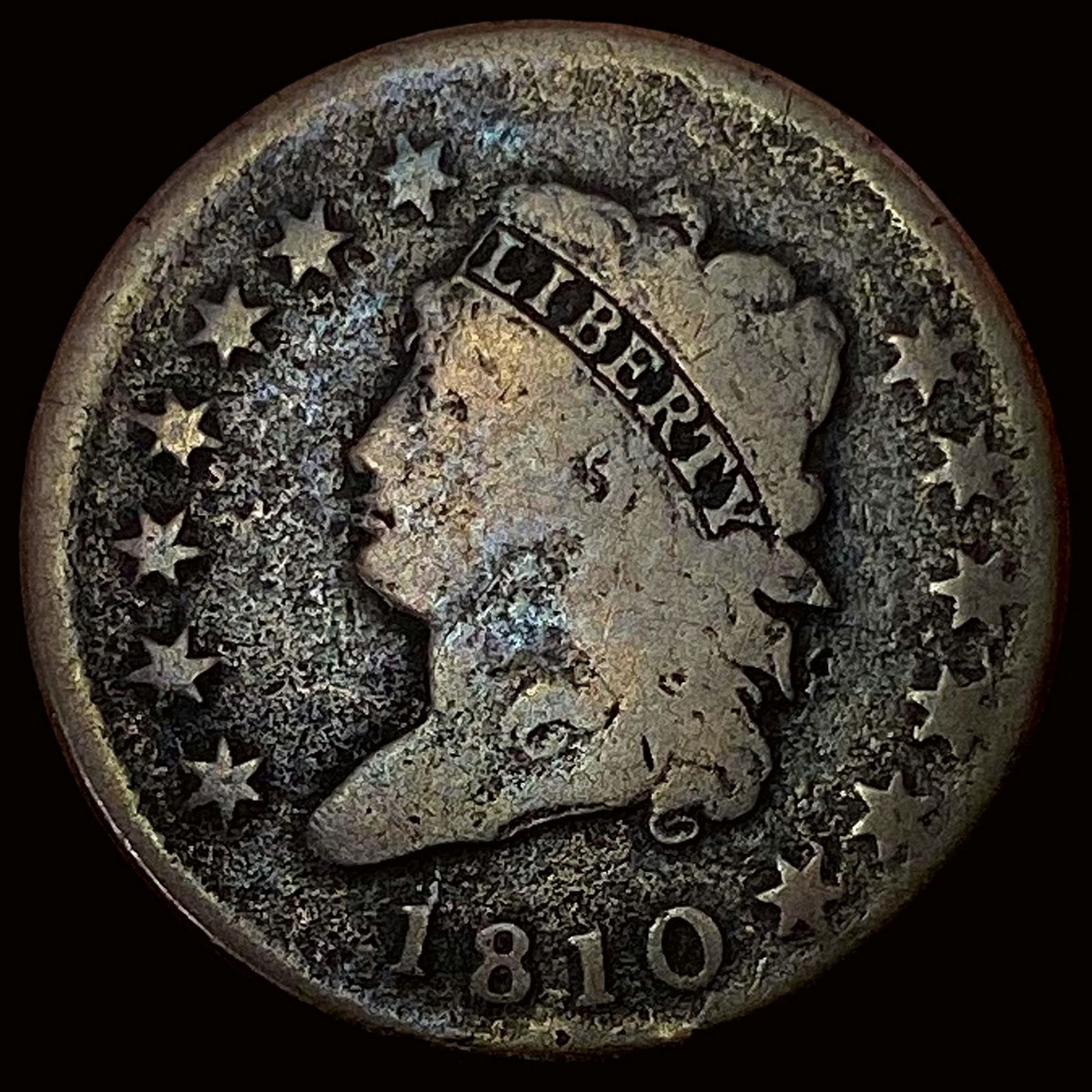1810 Classic Head Large Cent NICELY CIRCULATED: 1810 Classic Head Large Cent NICELY CIRCULATED