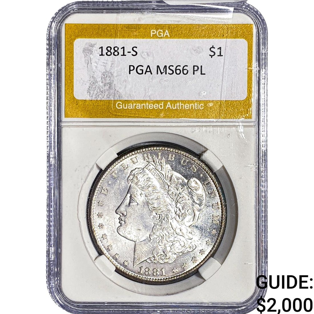 1881-S Morgan Silver Dollar PGA MS66 PL (1 of 2)