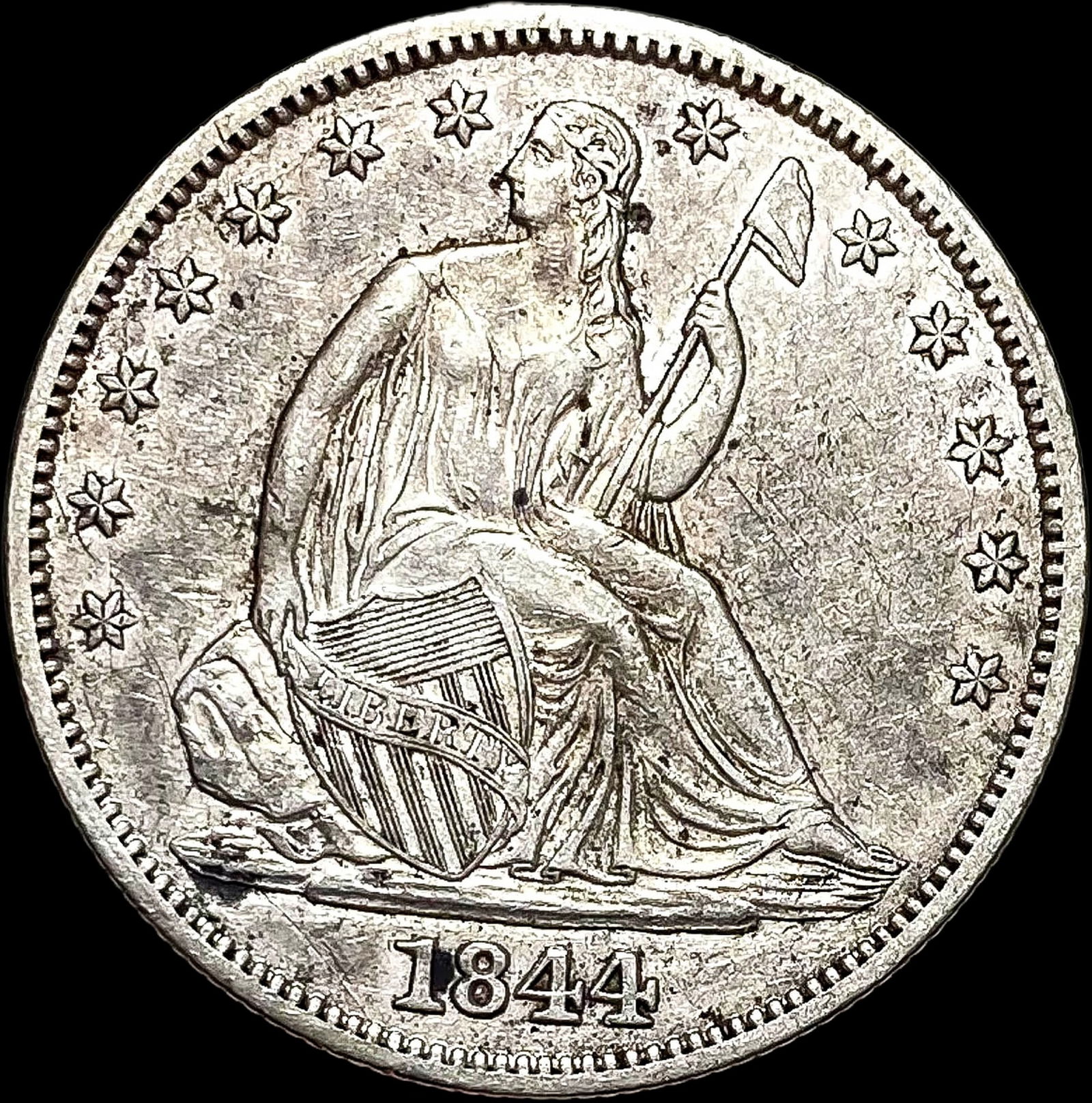 1844 Seated Liberty Half Dollar CLOSELY UNCIRCULATED (1 of 2)