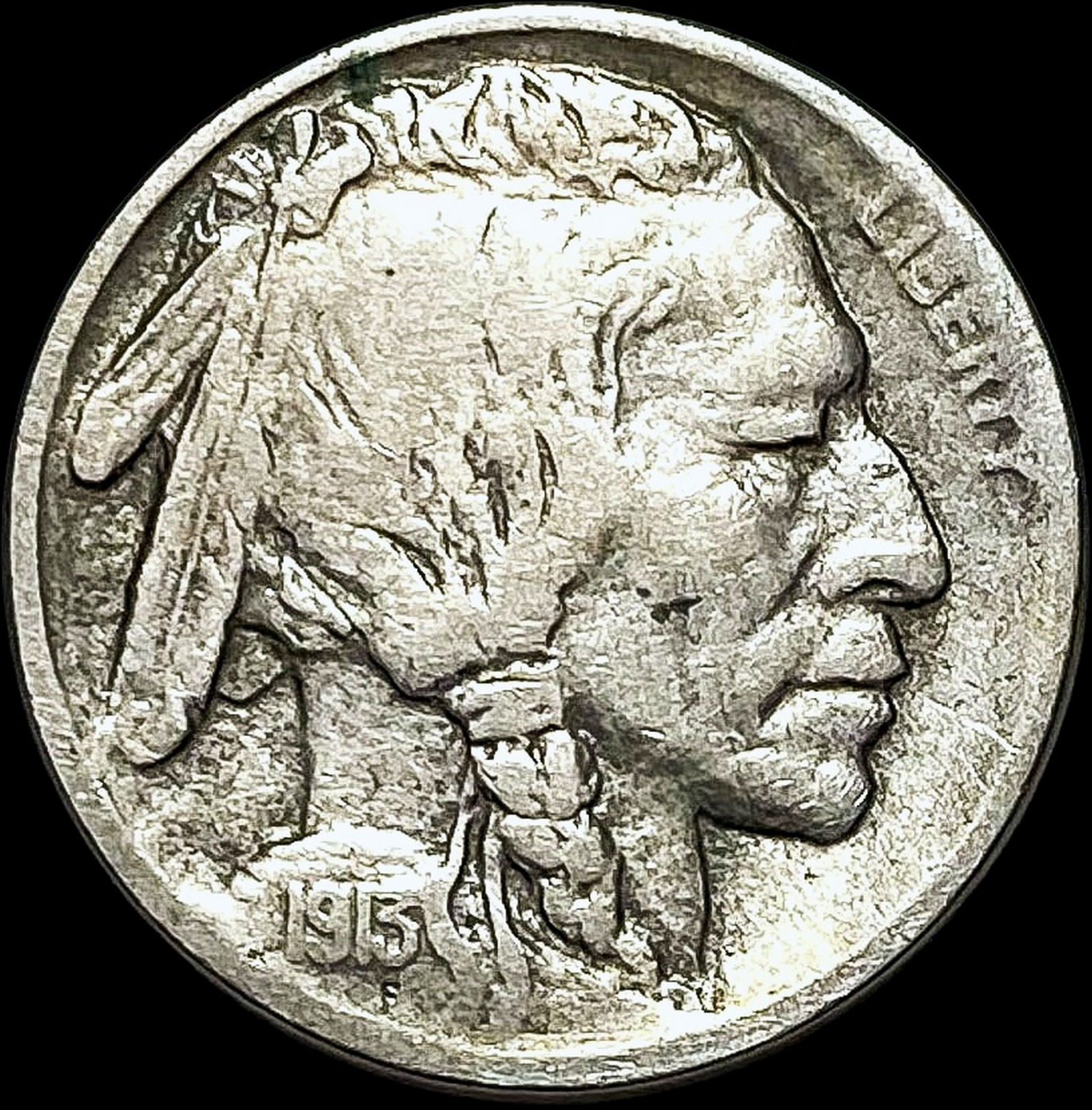 1913-S Buffalo Nickel NEARLY UNCIRCULATED (1 of 2)