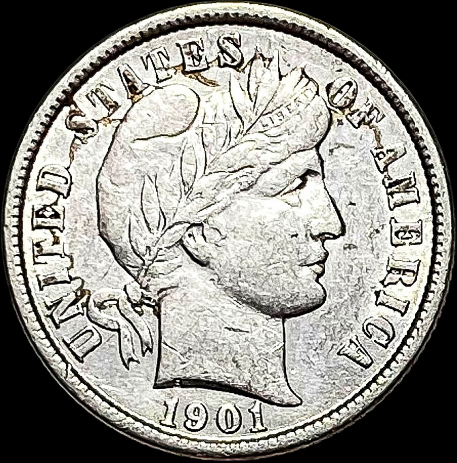 1901 Barber Dime CLOSELY UNCIRCULATED (1 of 2)
