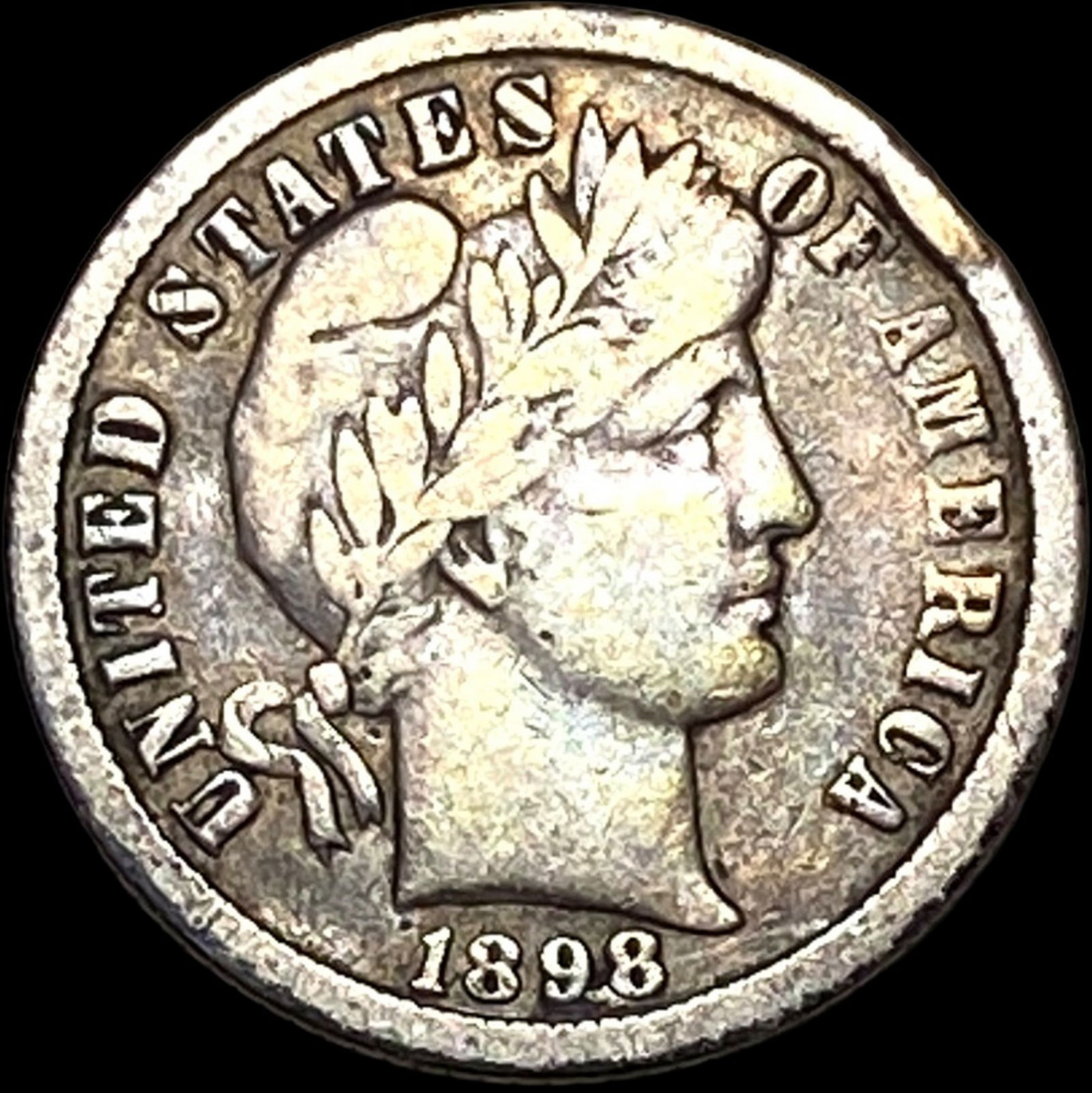 1898-O Silver Barber Dime LIGHTLY CIRCULATED (1 of 2)