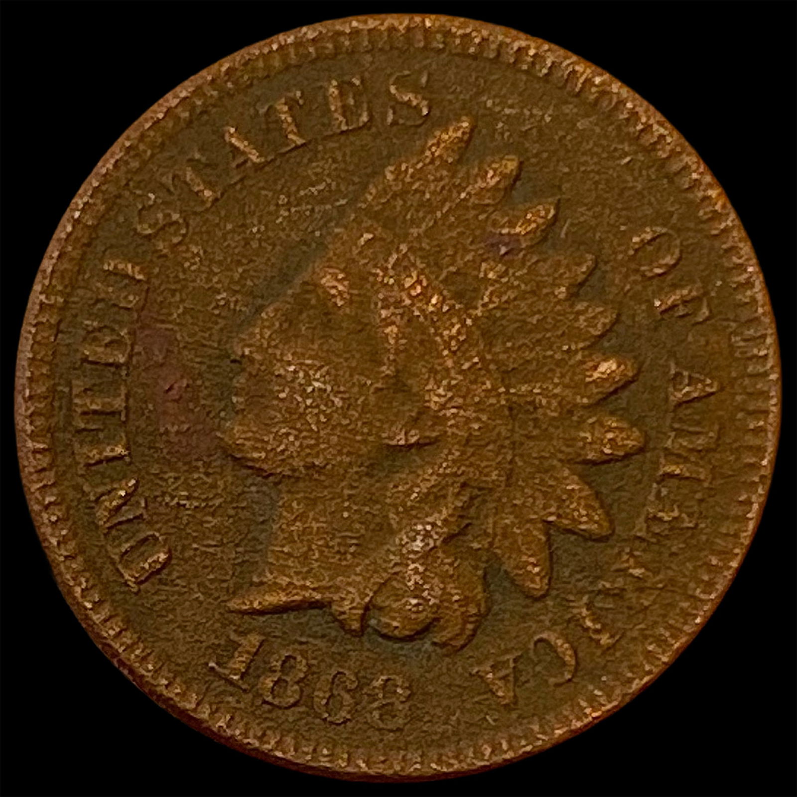 1868 Indian Head Cent NICELY CIRCULATED (1 of 2)