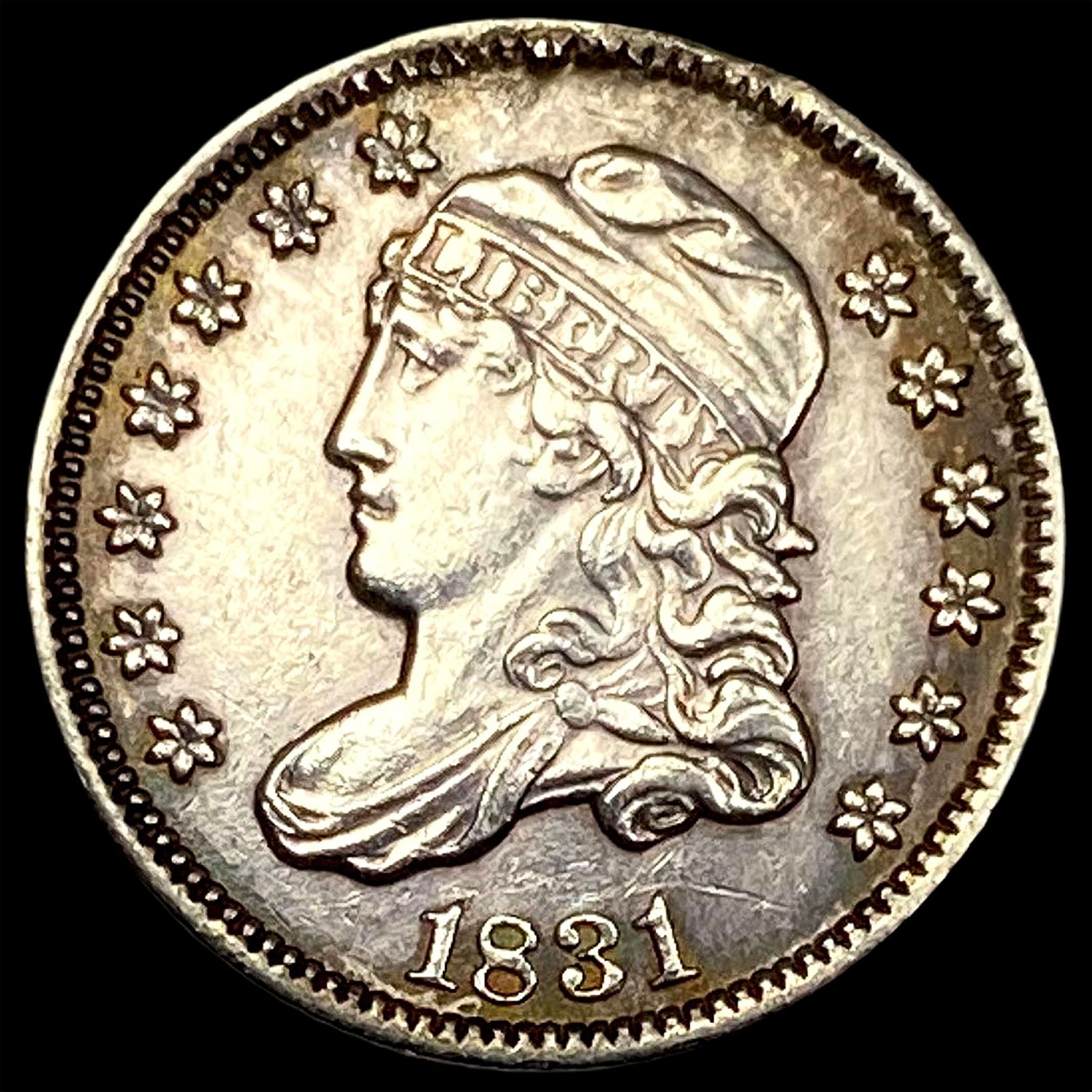 1831 Capped Bust Half Dime CLOSELY UNCIRCULATED: 1831 Capped Bust Half Dime CLOSELY UNCIRCULATED
