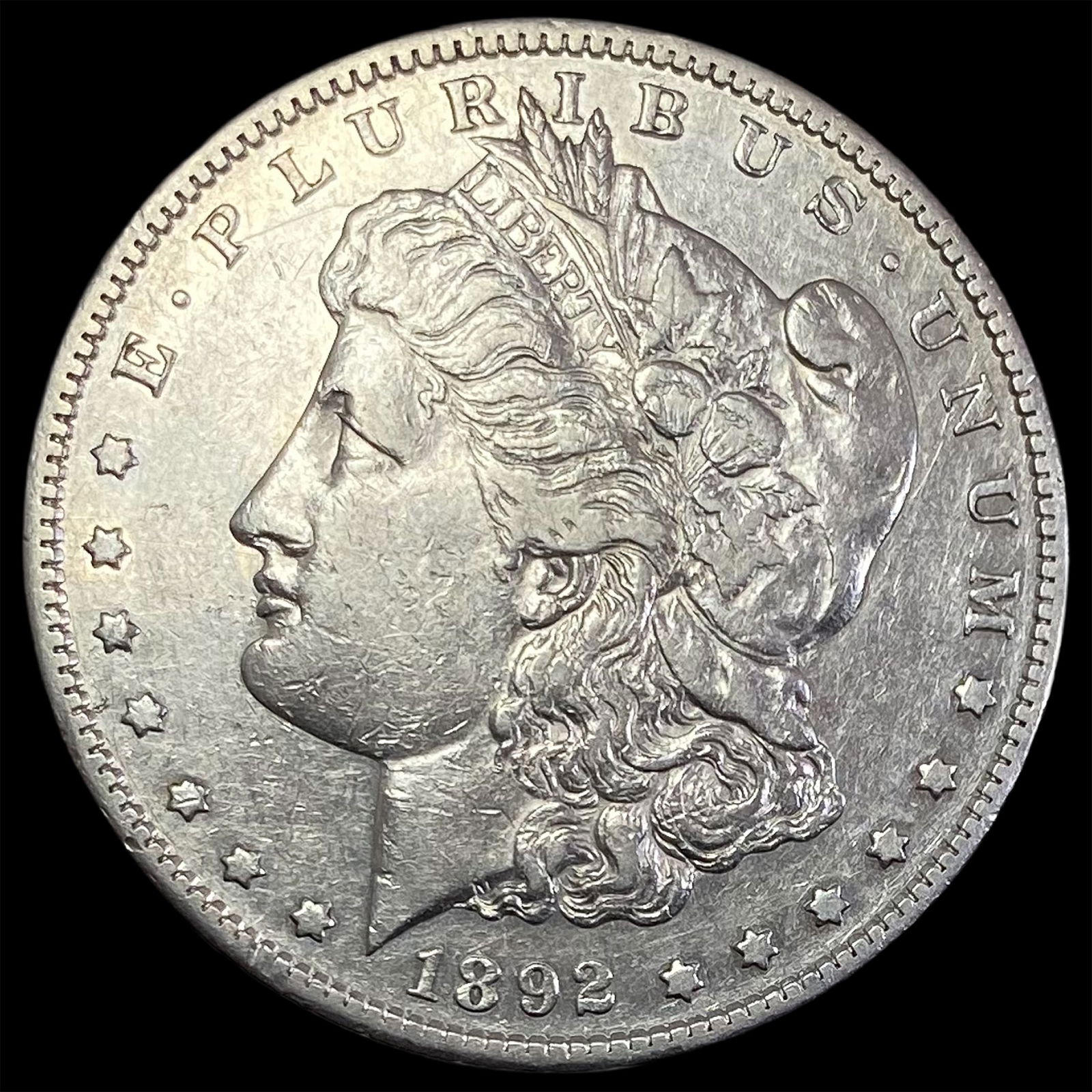 1892-S Silver Morgan Dollar NEARLY UNCIRCULATED: 1892-S Silver Morgan Dollar NEARLY UNCIRCULATED